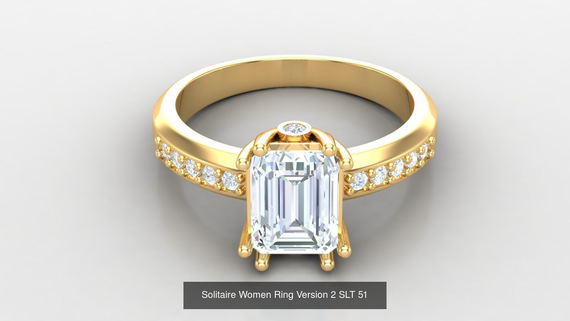 Bulk Sell 100 Solitaire Women Ring Version 2 3D Model Collection_65
