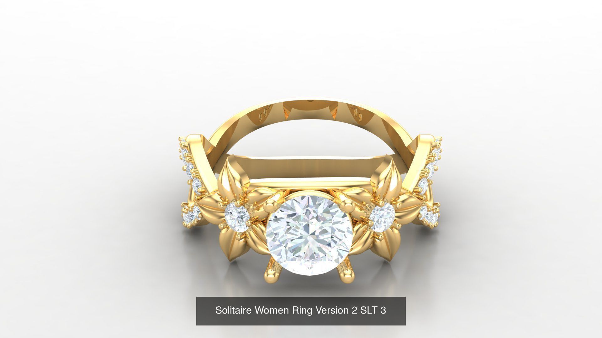 Bulk Sell 100 Solitaire Women Ring Version 2 3D Model Collection_89