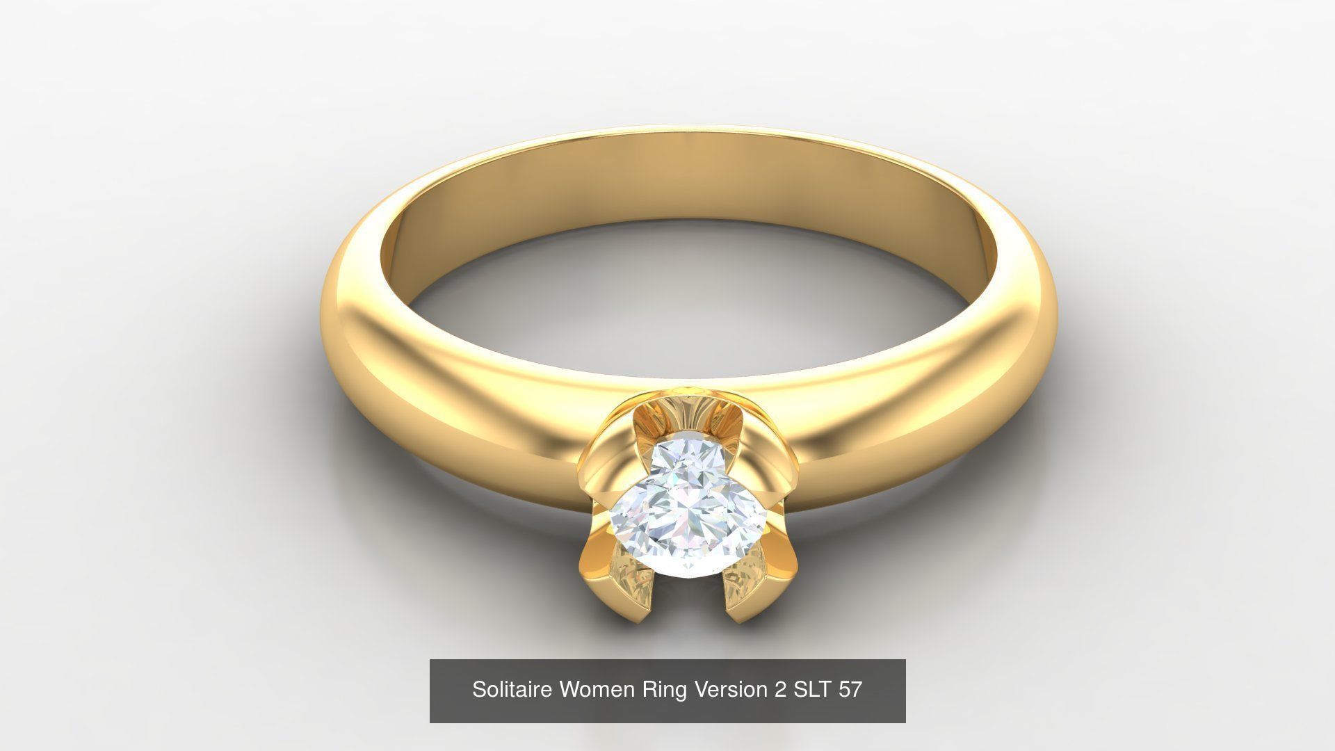 Bulk Sell 100 Solitaire Women Ring Version 2 3D Model Collection_59