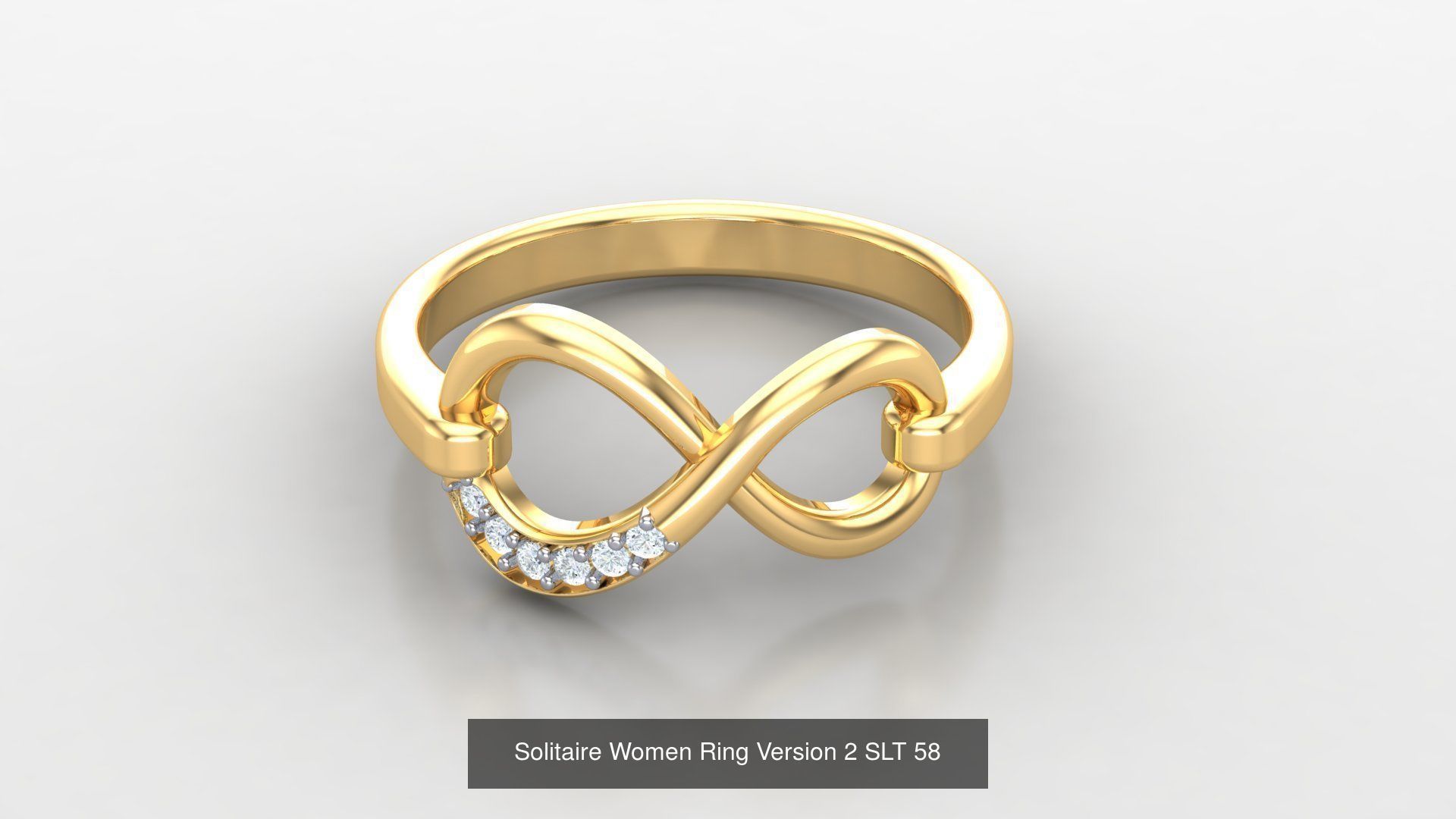 Bulk Sell 100 Solitaire Women Ring Version 2 3D Model Collection_58