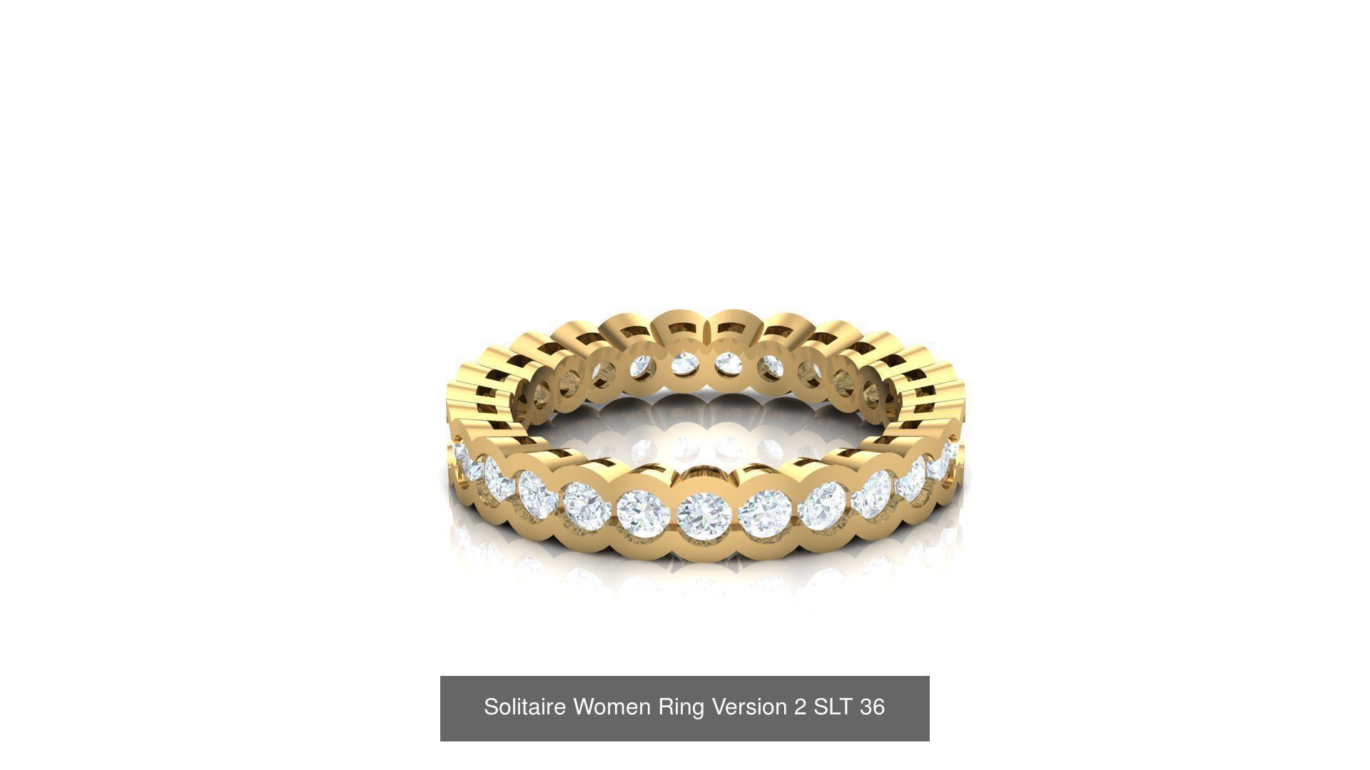 Bulk Sell 100 Solitaire Women Ring Version 2 3D Model Collection_82