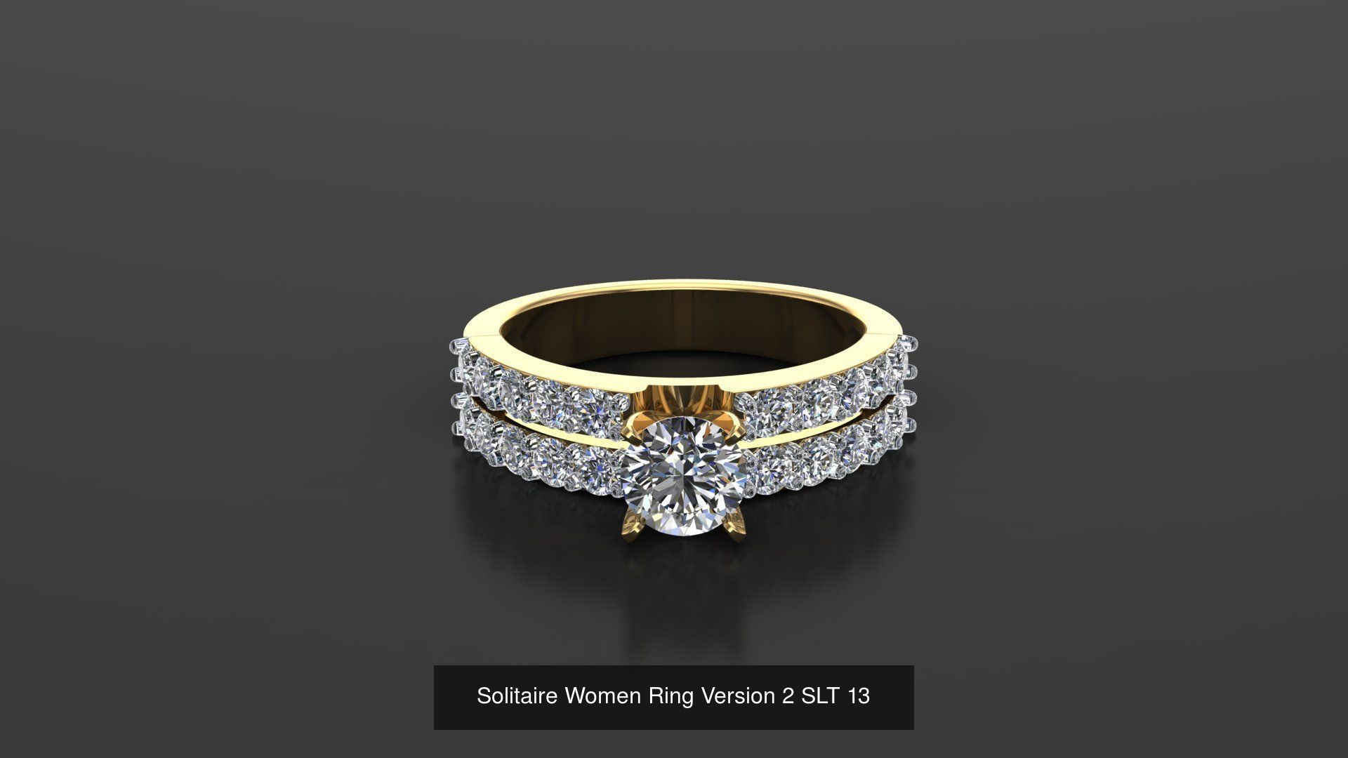 Bulk Sell 100 Solitaire Women Ring Version 2 3D Model Collection_107