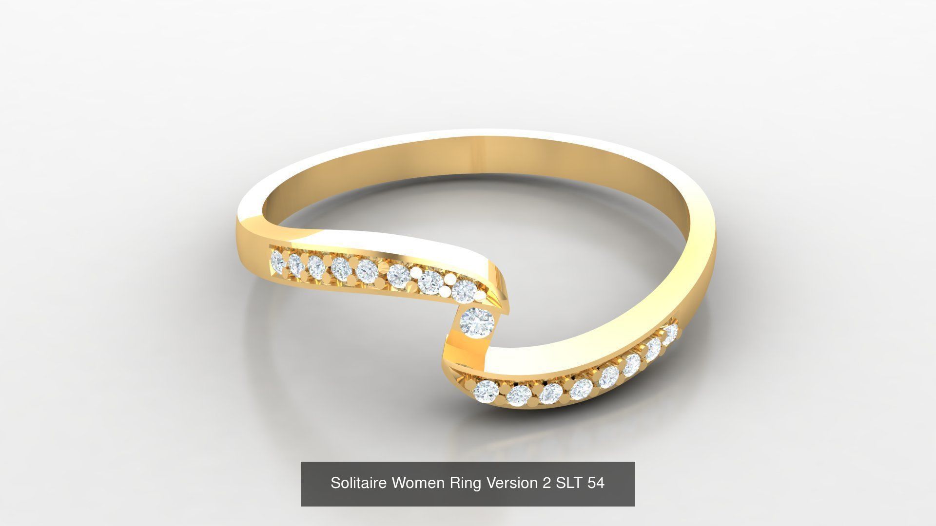 Bulk Sell 100 Solitaire Women Ring Version 2 3D Model Collection_62