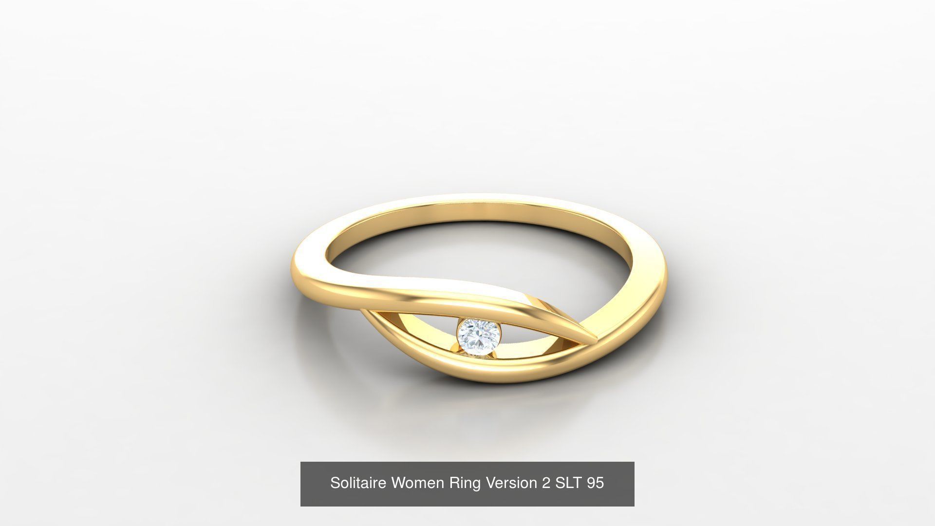 Bulk Sell 100 Solitaire Women Ring Version 2 3D Model Collection_17