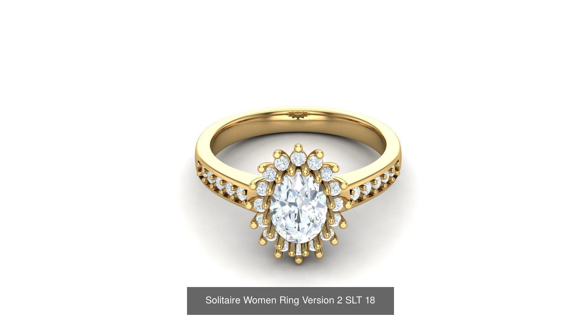 Bulk Sell 100 Solitaire Women Ring Version 2 3D Model Collection_102