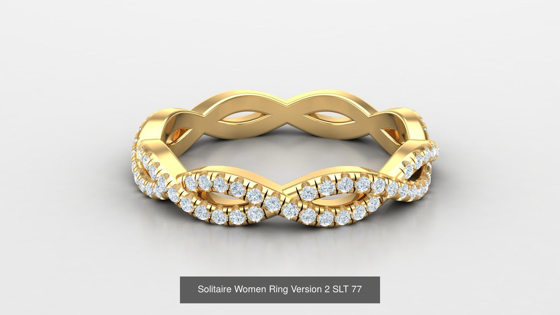 Bulk Sell 100 Solitaire Women Ring Version 2 3D Model Collection_37