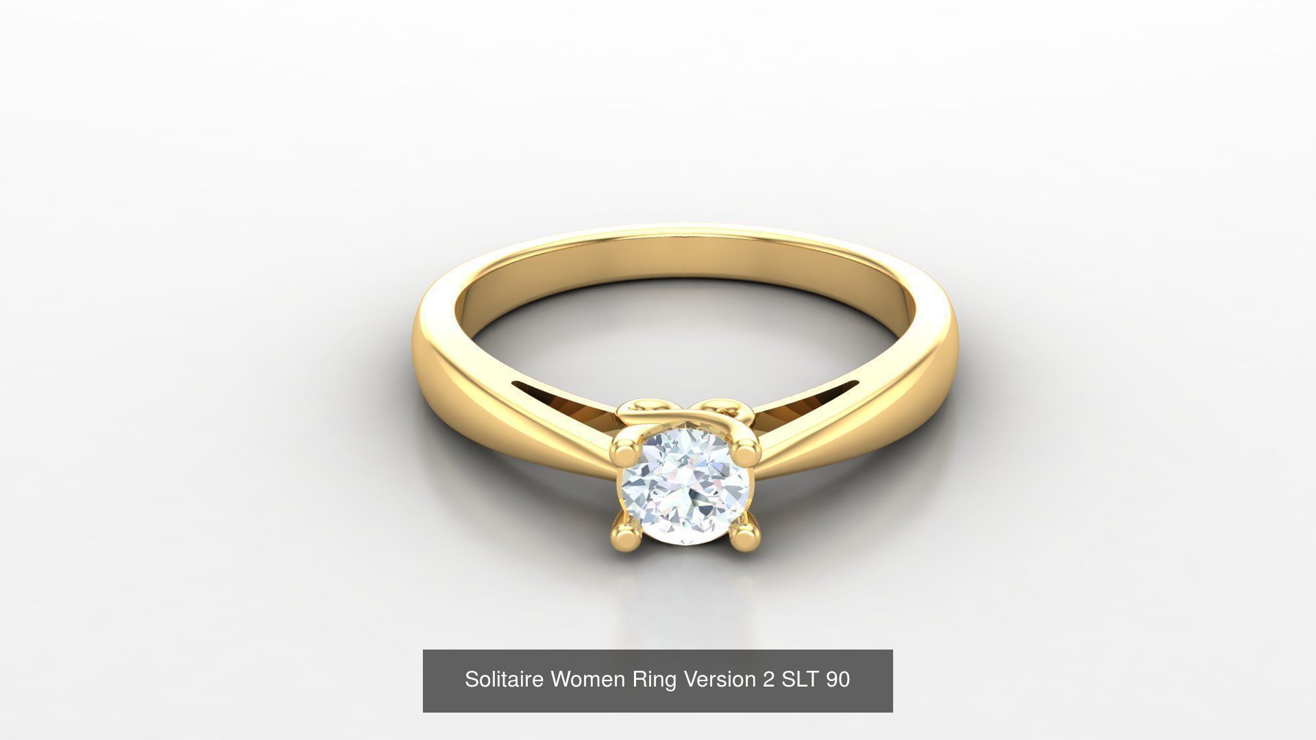 Bulk Sell 100 Solitaire Women Ring Version 2 3D Model Collection_22
