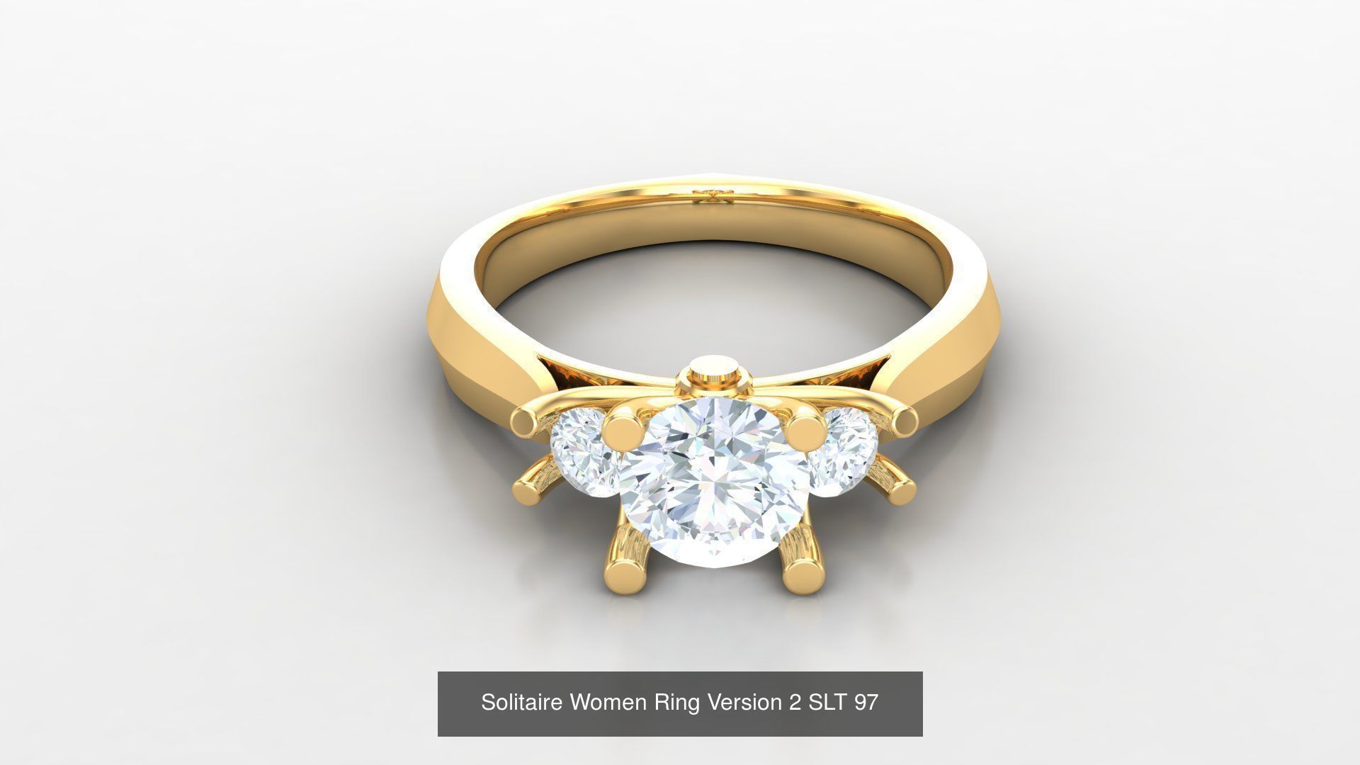 Bulk Sell 100 Solitaire Women Ring Version 2 3D Model Collection_15