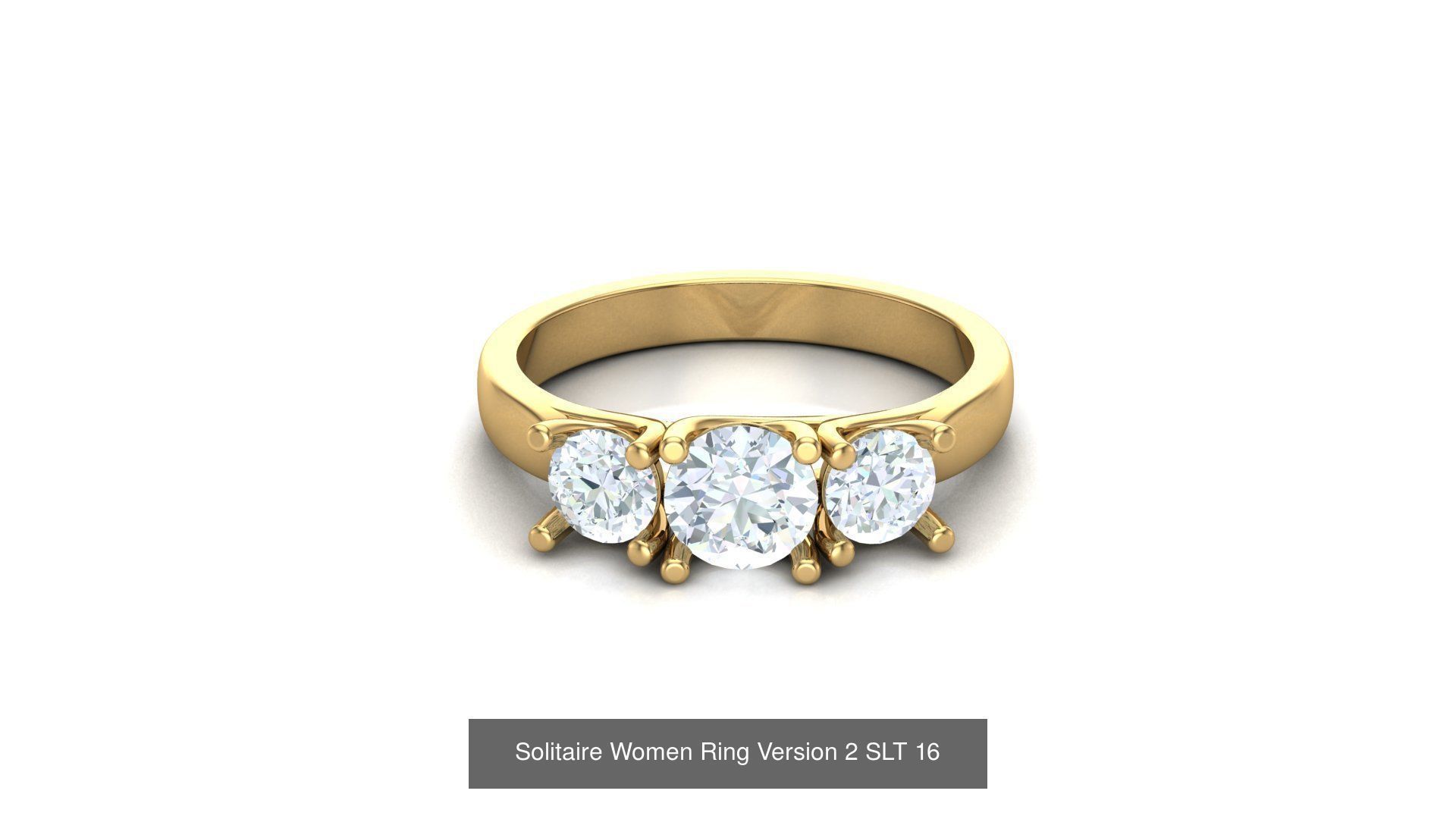 Bulk Sell 100 Solitaire Women Ring Version 2 3D Model Collection_104