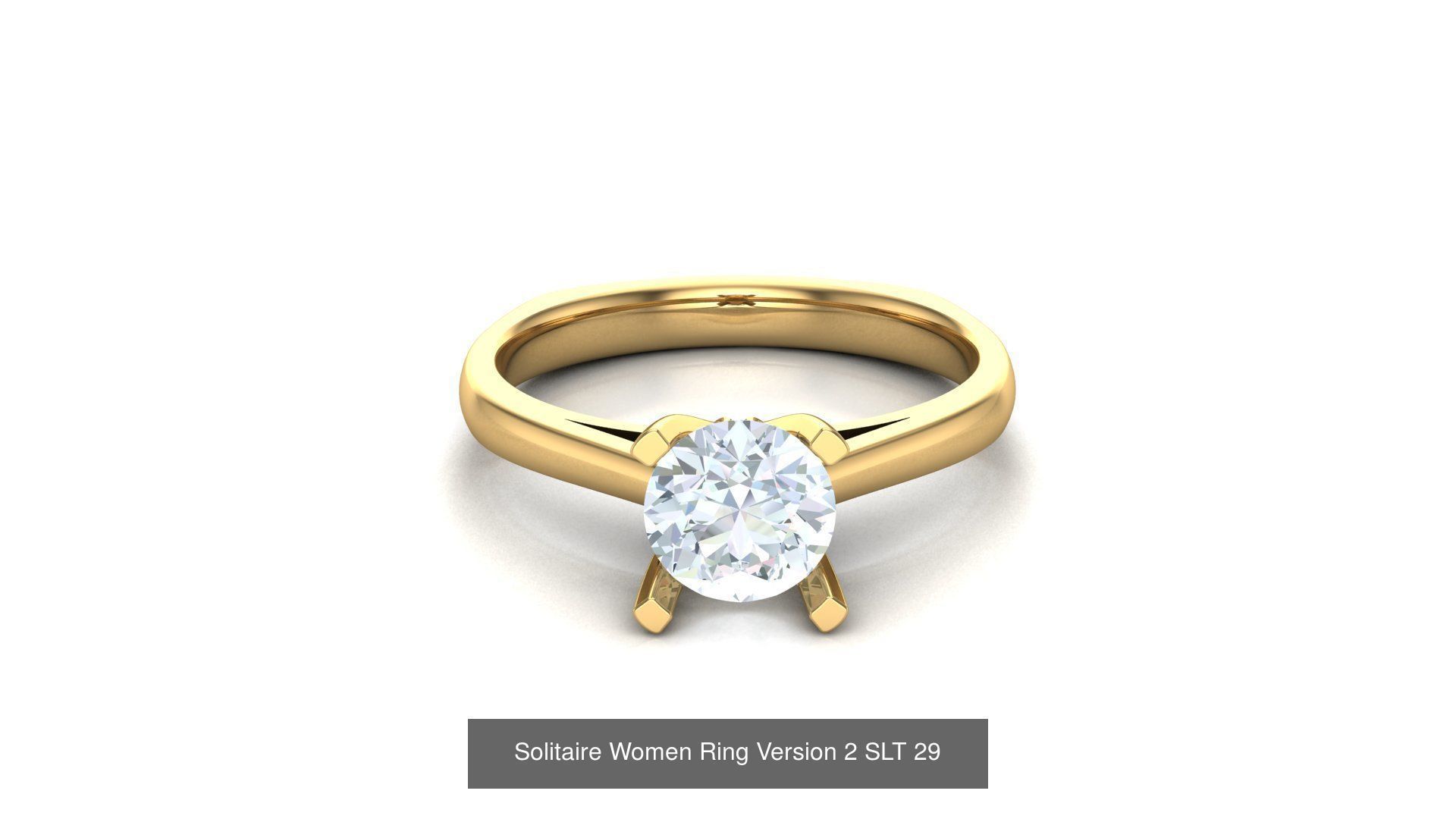 Bulk Sell 100 Solitaire Women Ring Version 2 3D Model Collection_90