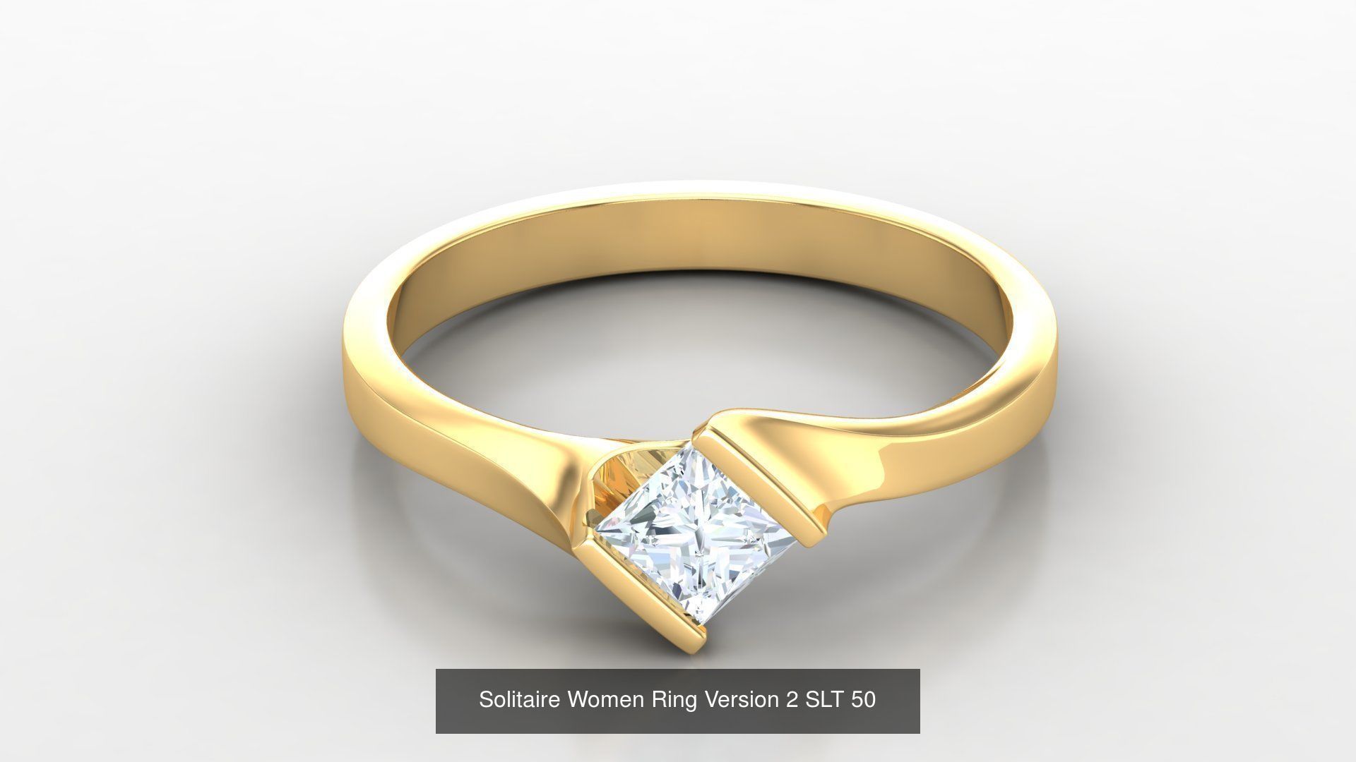 Bulk Sell 100 Solitaire Women Ring Version 2 3D Model Collection_66