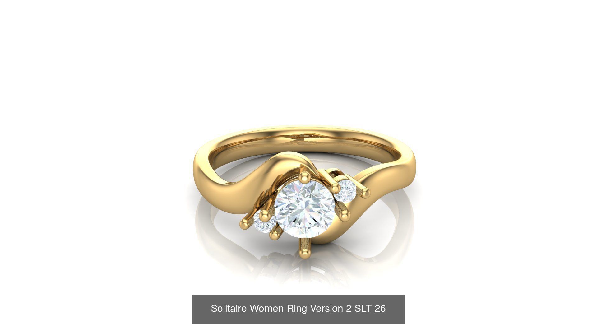 Bulk Sell 100 Solitaire Women Ring Version 2 3D Model Collection_93