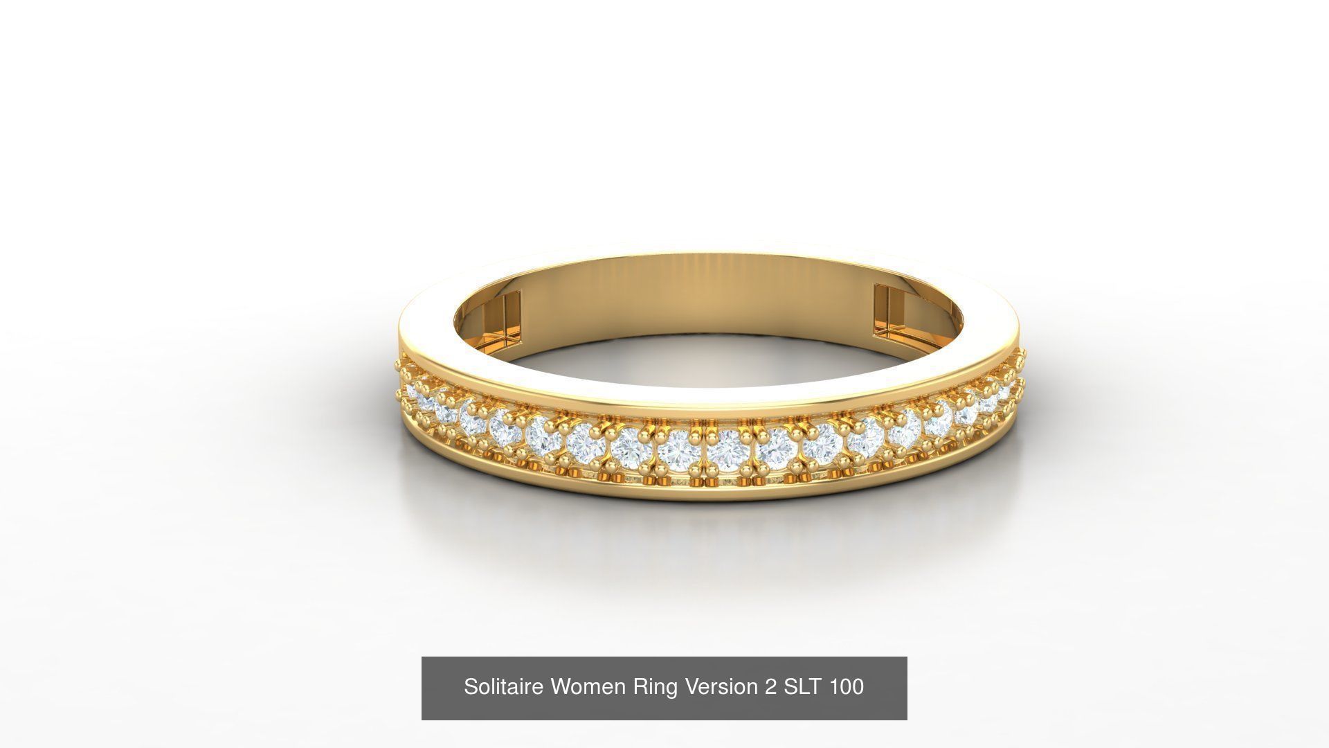 Bulk Sell 100 Solitaire Women Ring Version 2 3D Model Collection_110