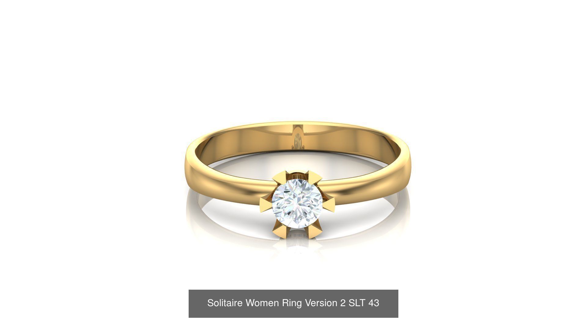 Bulk Sell 100 Solitaire Women Ring Version 2 3D Model Collection_74