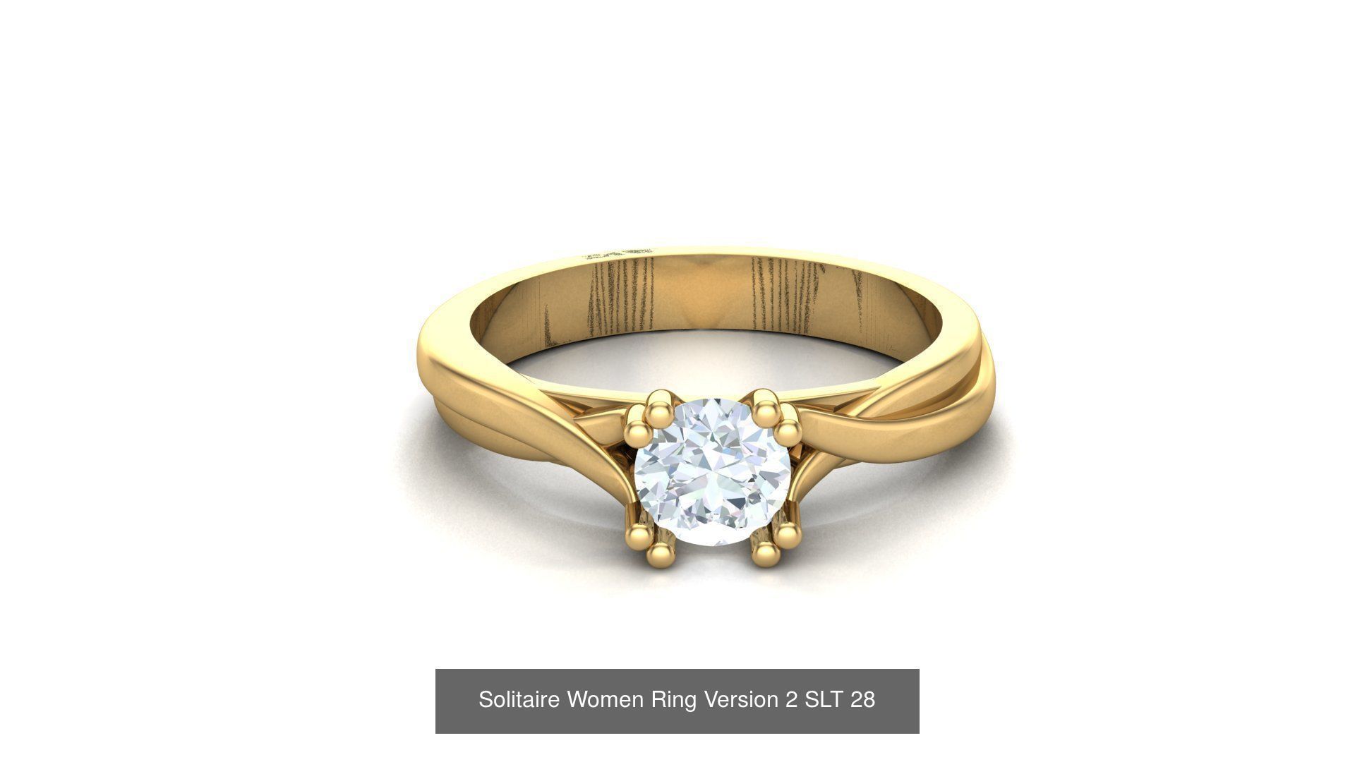 Bulk Sell 100 Solitaire Women Ring Version 2 3D Model Collection_91