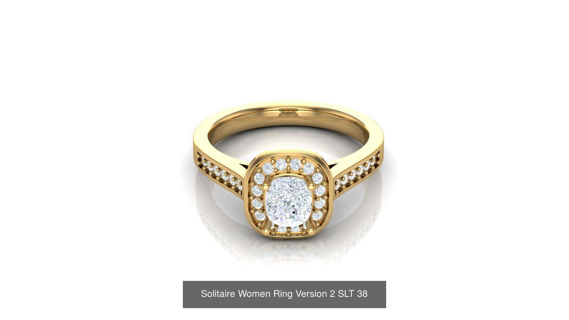 Bulk Sell 100 Solitaire Women Ring Version 2 3D Model Collection_80