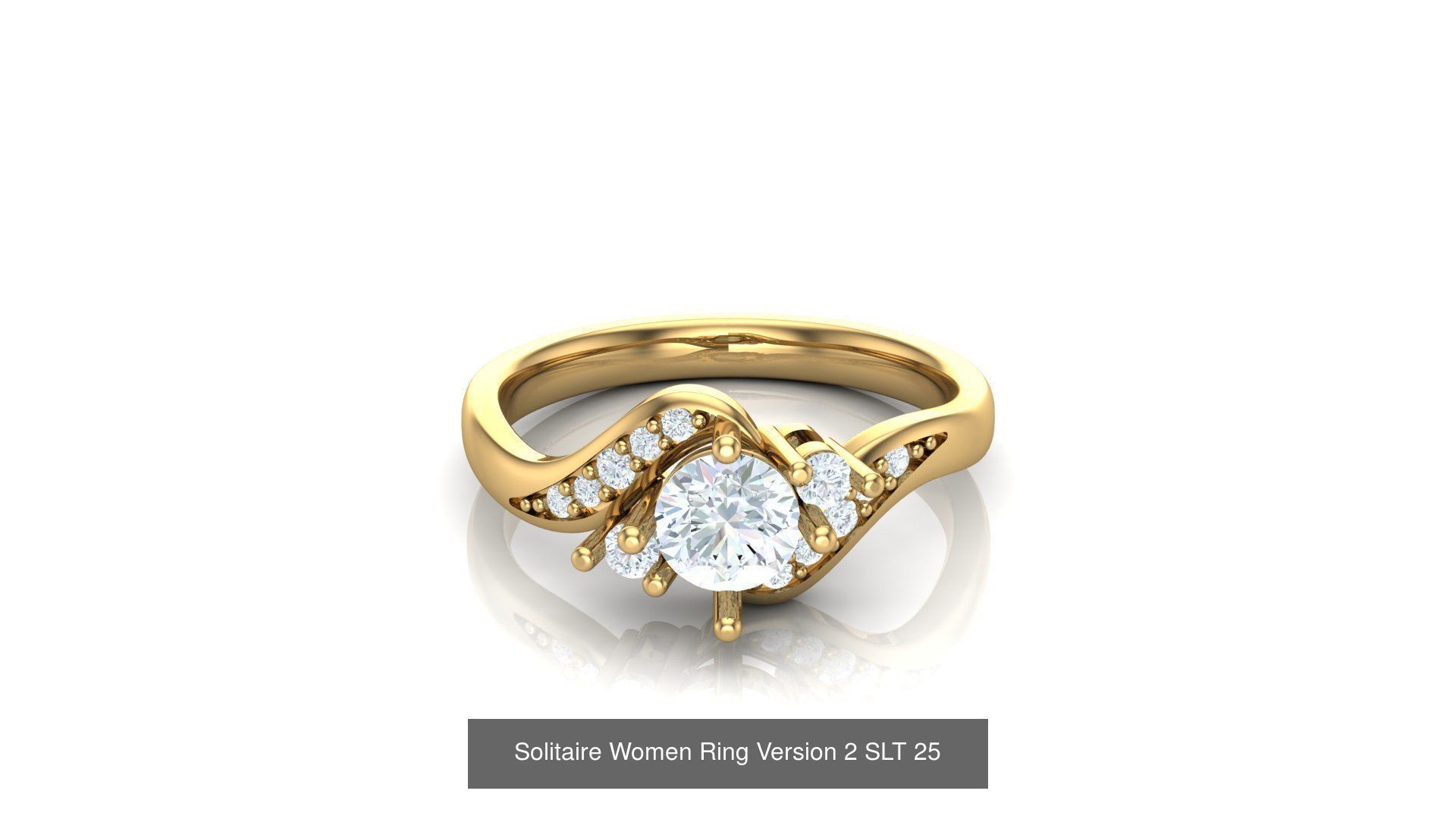 Bulk Sell 100 Solitaire Women Ring Version 2 3D Model Collection_94