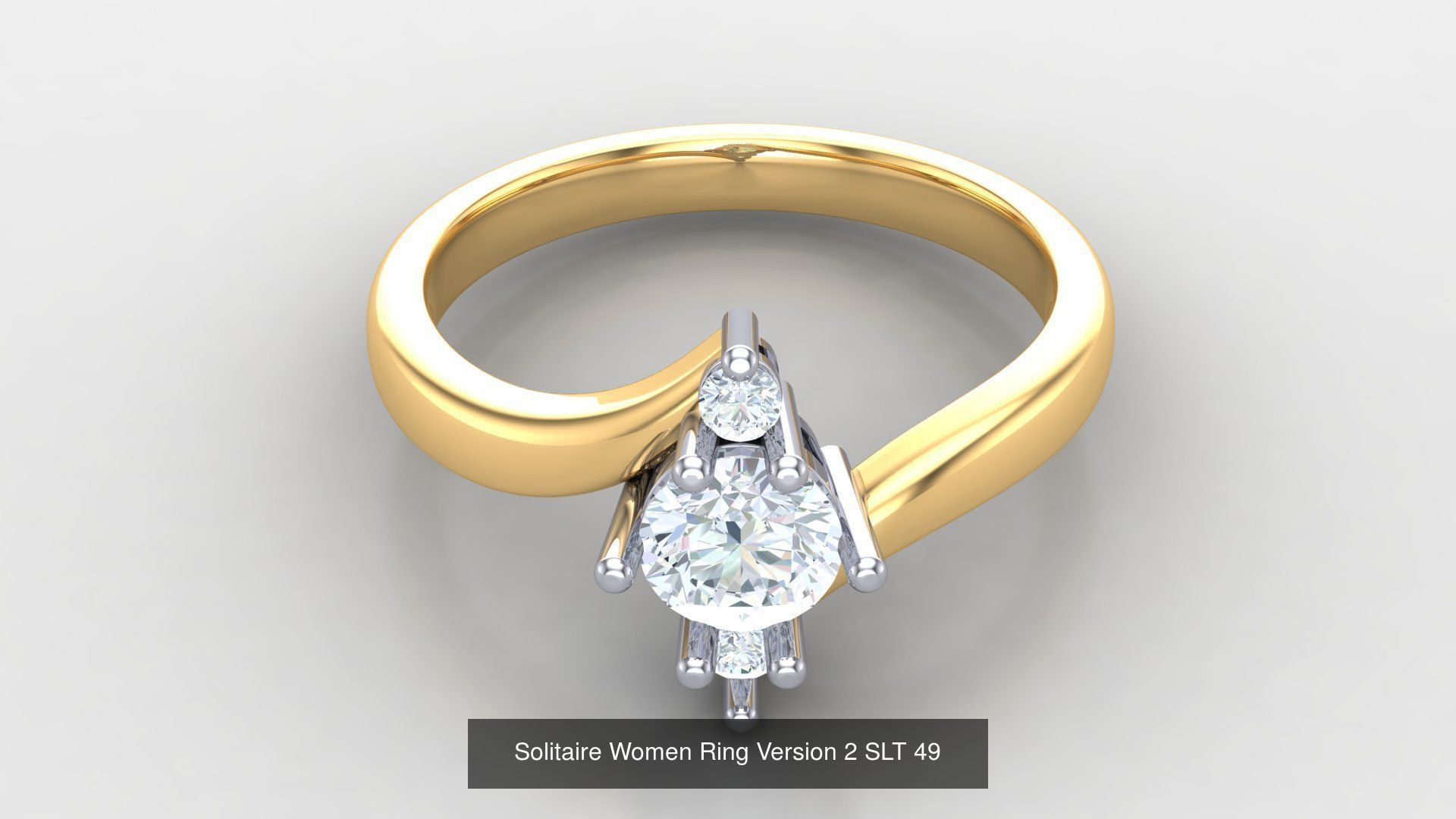 Bulk Sell 100 Solitaire Women Ring Version 2 3D Model Collection_68