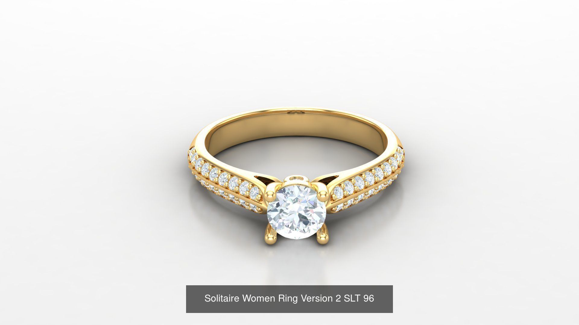 Bulk Sell 100 Solitaire Women Ring Version 2 3D Model Collection_16