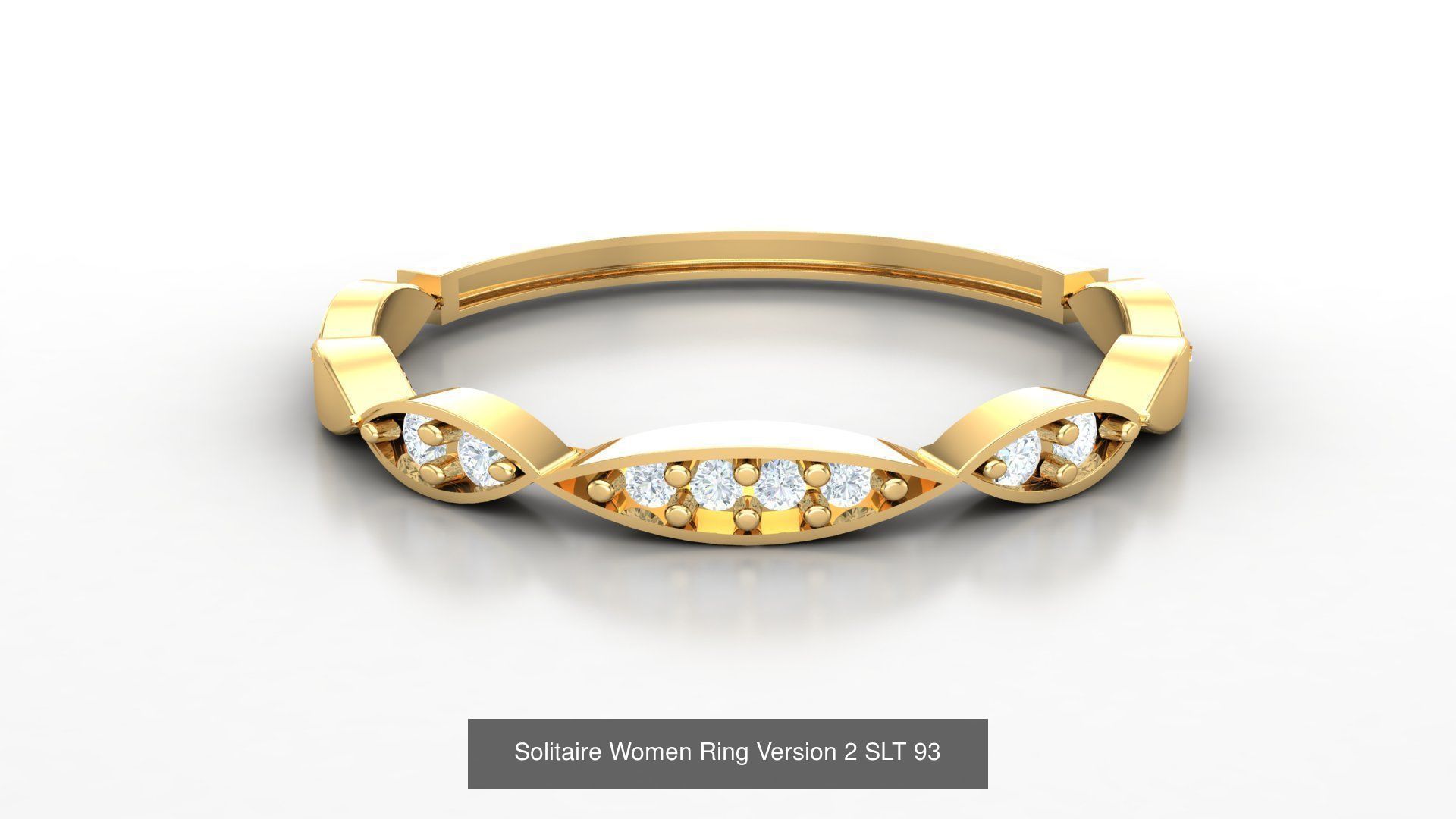 Bulk Sell 100 Solitaire Women Ring Version 2 3D Model Collection_19