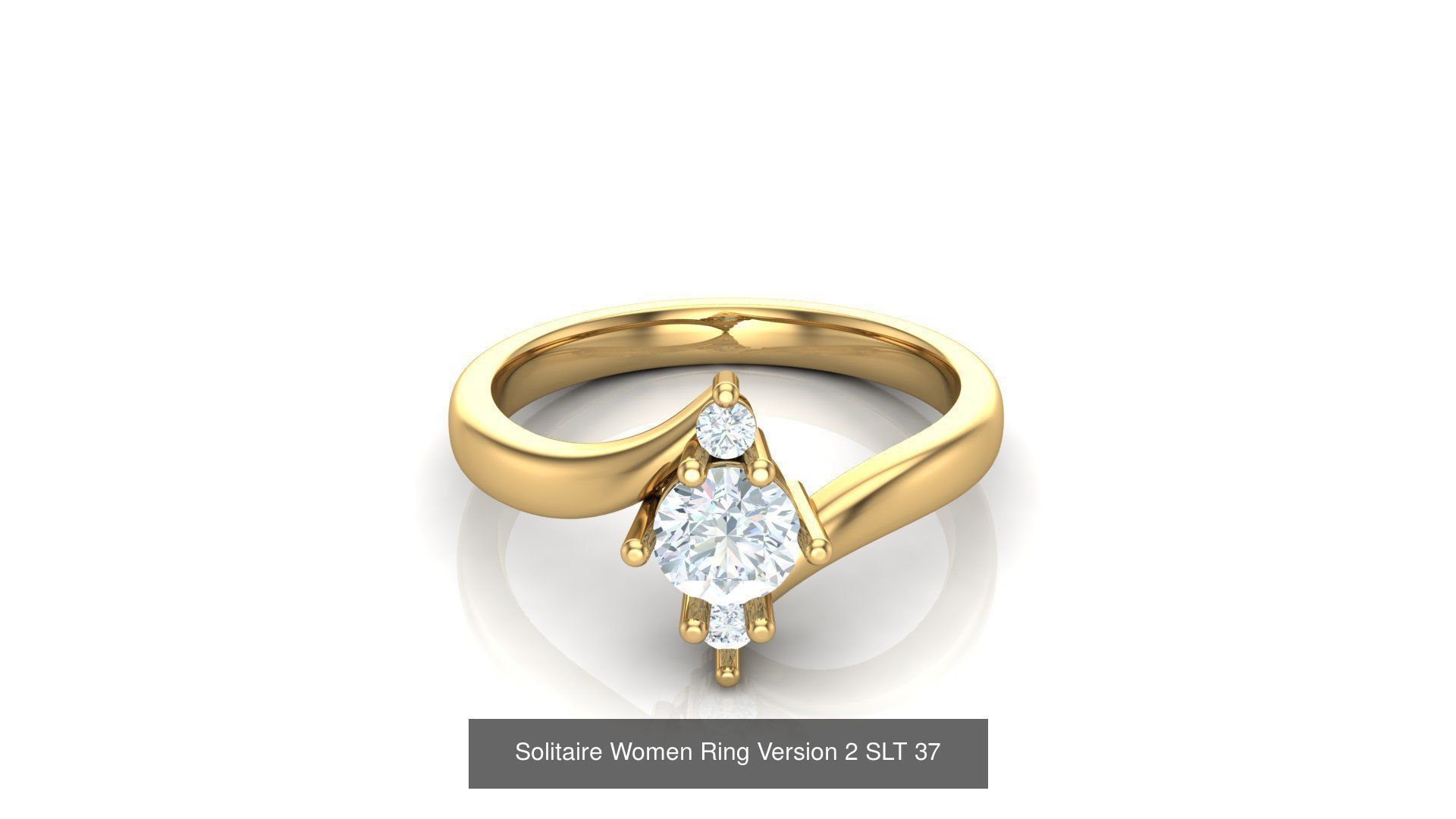 Bulk Sell 100 Solitaire Women Ring Version 2 3D Model Collection_81