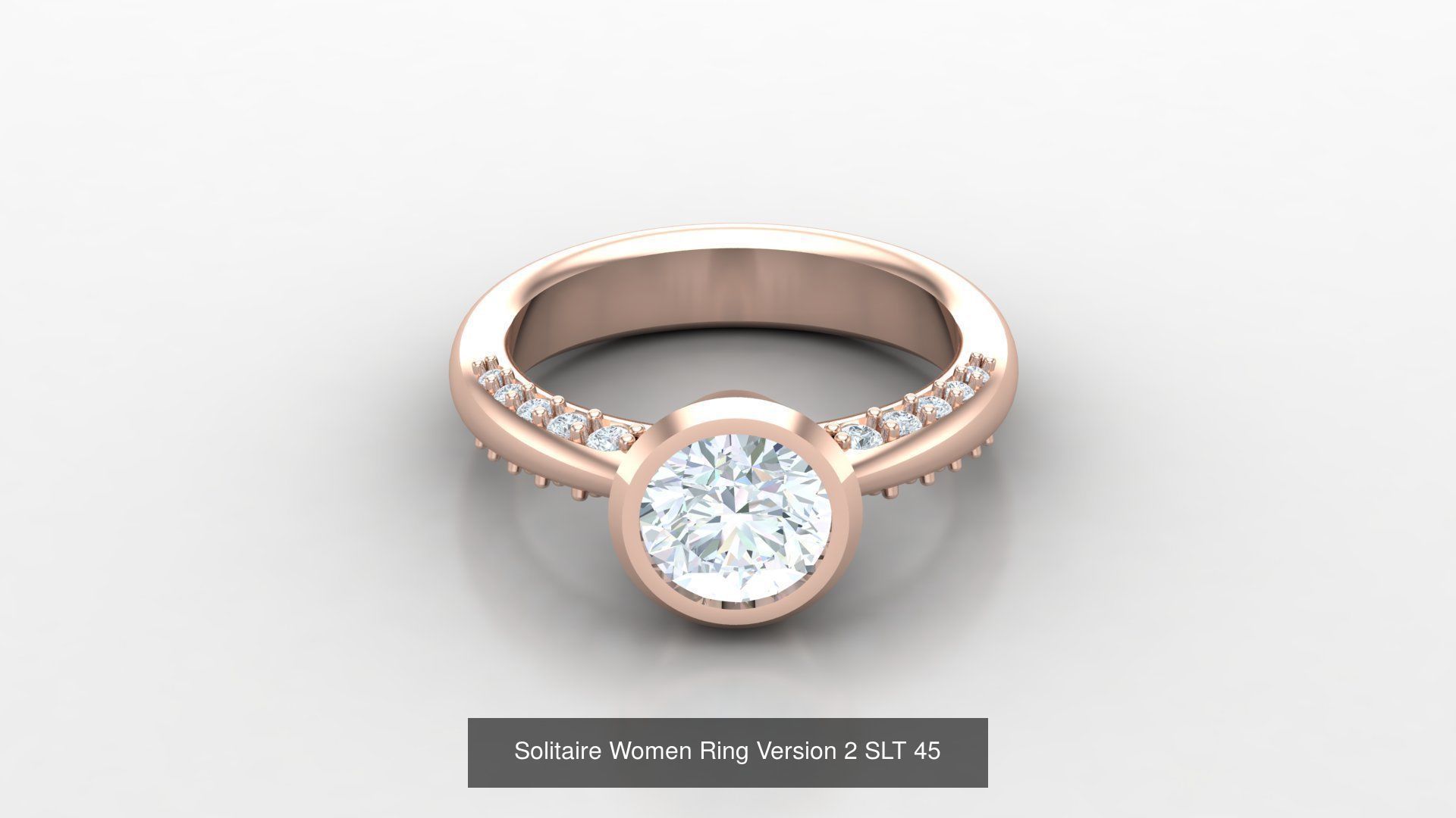 Bulk Sell 100 Solitaire Women Ring Version 2 3D Model Collection_72