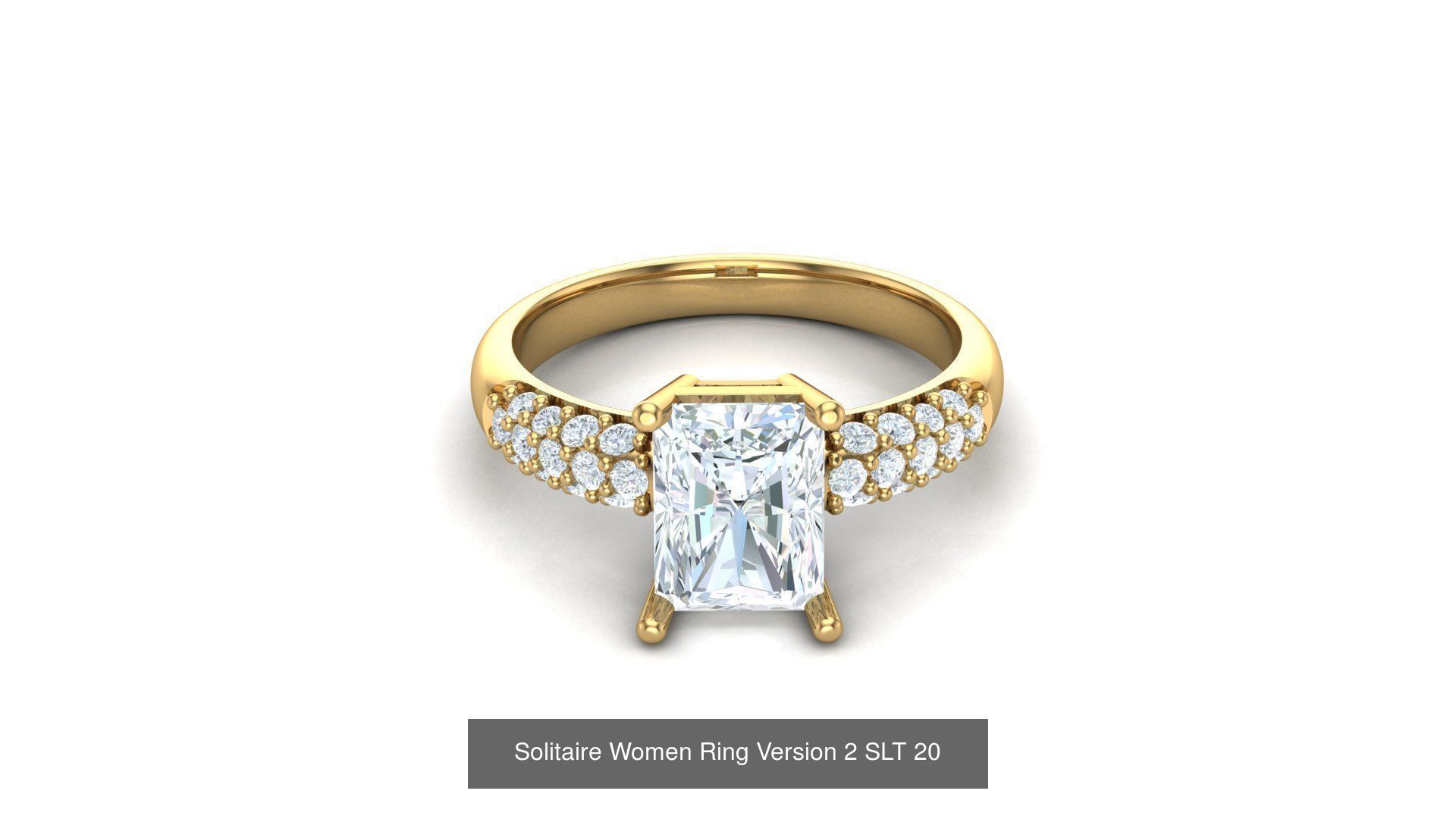 Bulk Sell 100 Solitaire Women Ring Version 2 3D Model Collection_99