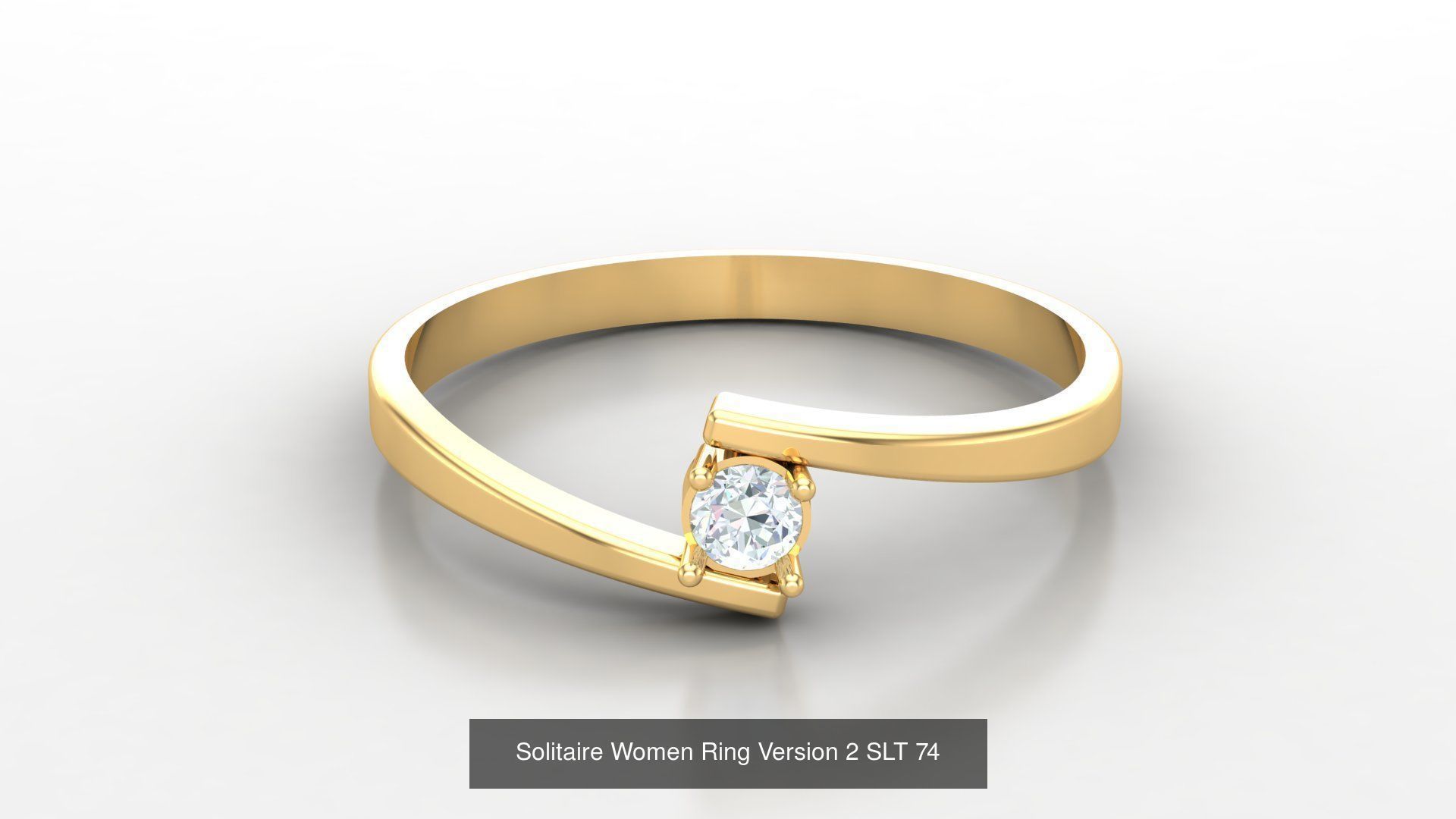 Bulk Sell 100 Solitaire Women Ring Version 2 3D Model Collection_40