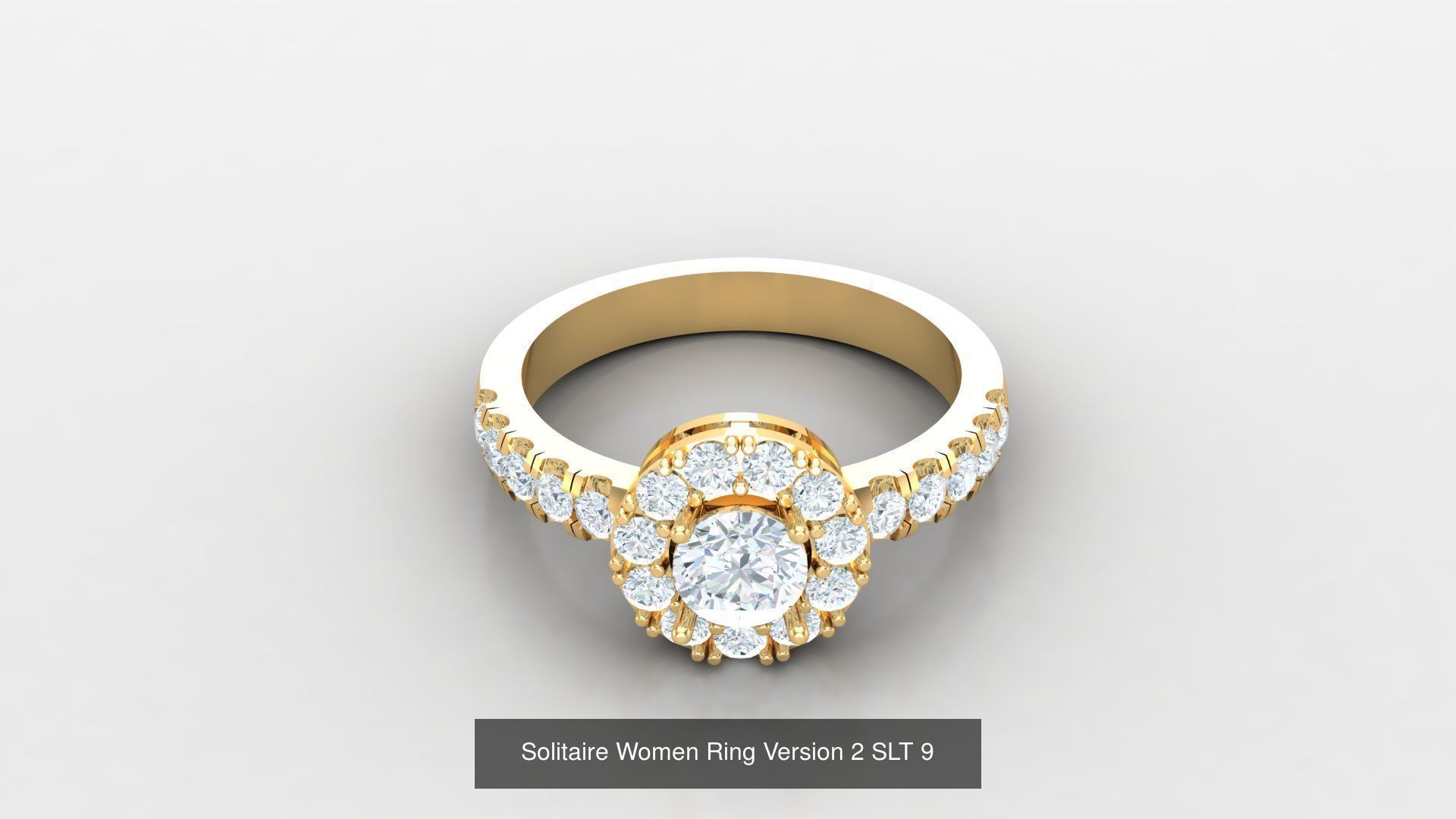 Bulk Sell 100 Solitaire Women Ring Version 2 3D Model Collection_23