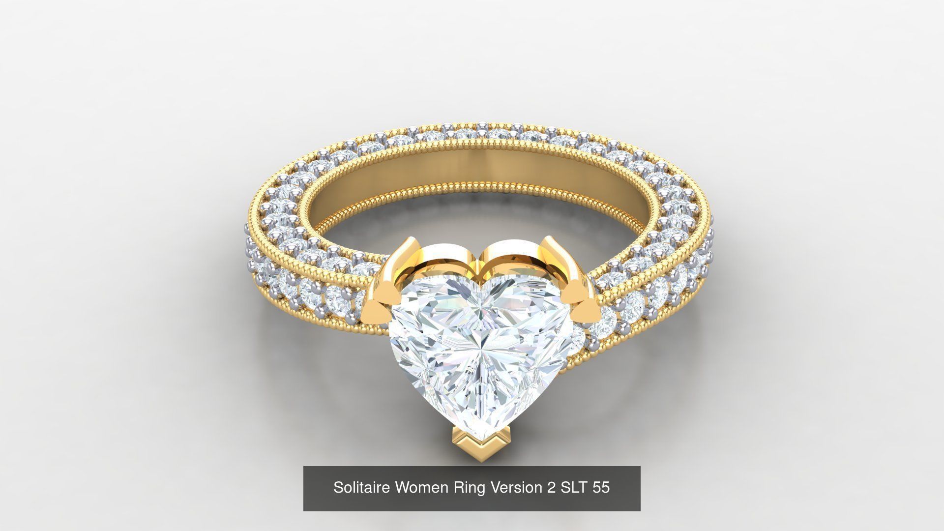 Bulk Sell 100 Solitaire Women Ring Version 2 3D Model Collection_61