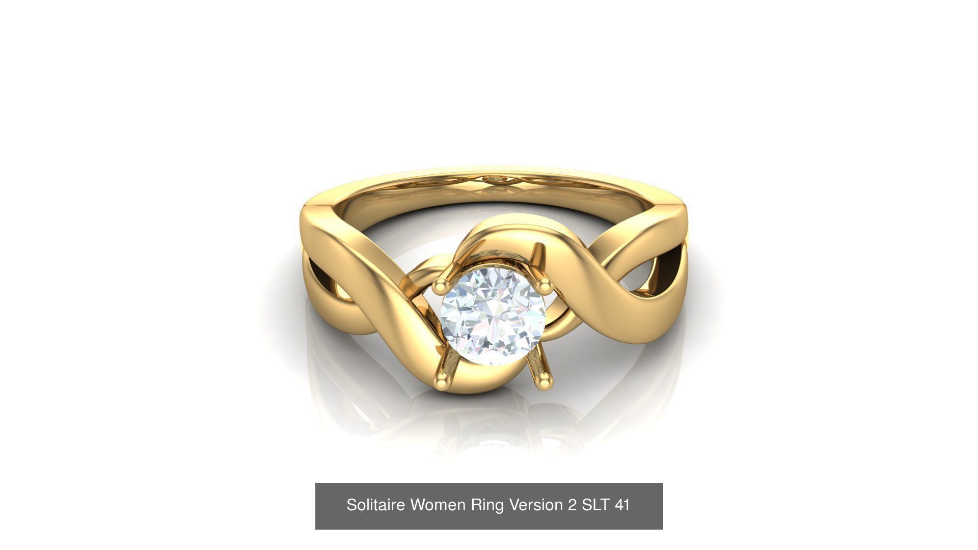 Bulk Sell 100 Solitaire Women Ring Version 2 3D Model Collection_76