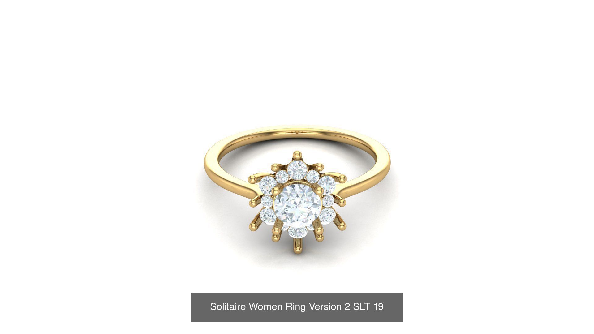 Bulk Sell 100 Solitaire Women Ring Version 2 3D Model Collection_101