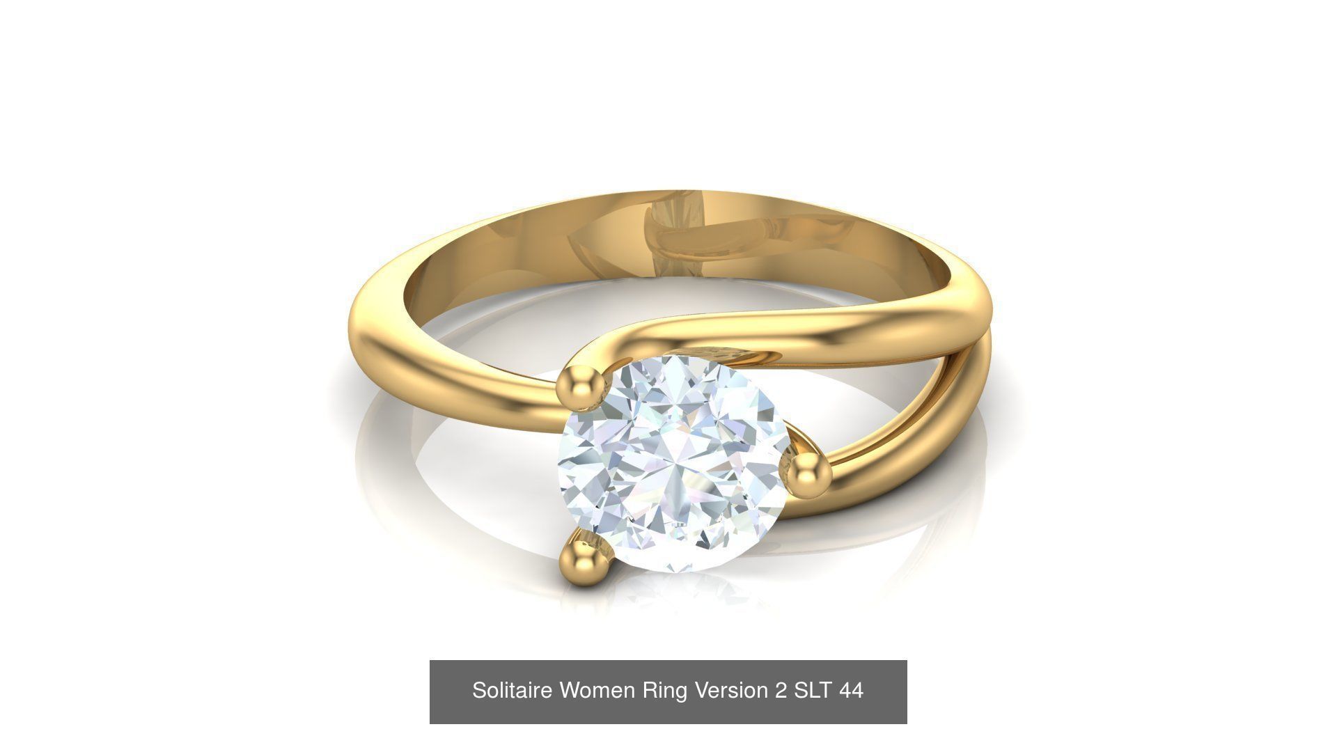 Bulk Sell 100 Solitaire Women Ring Version 2 3D Model Collection_73