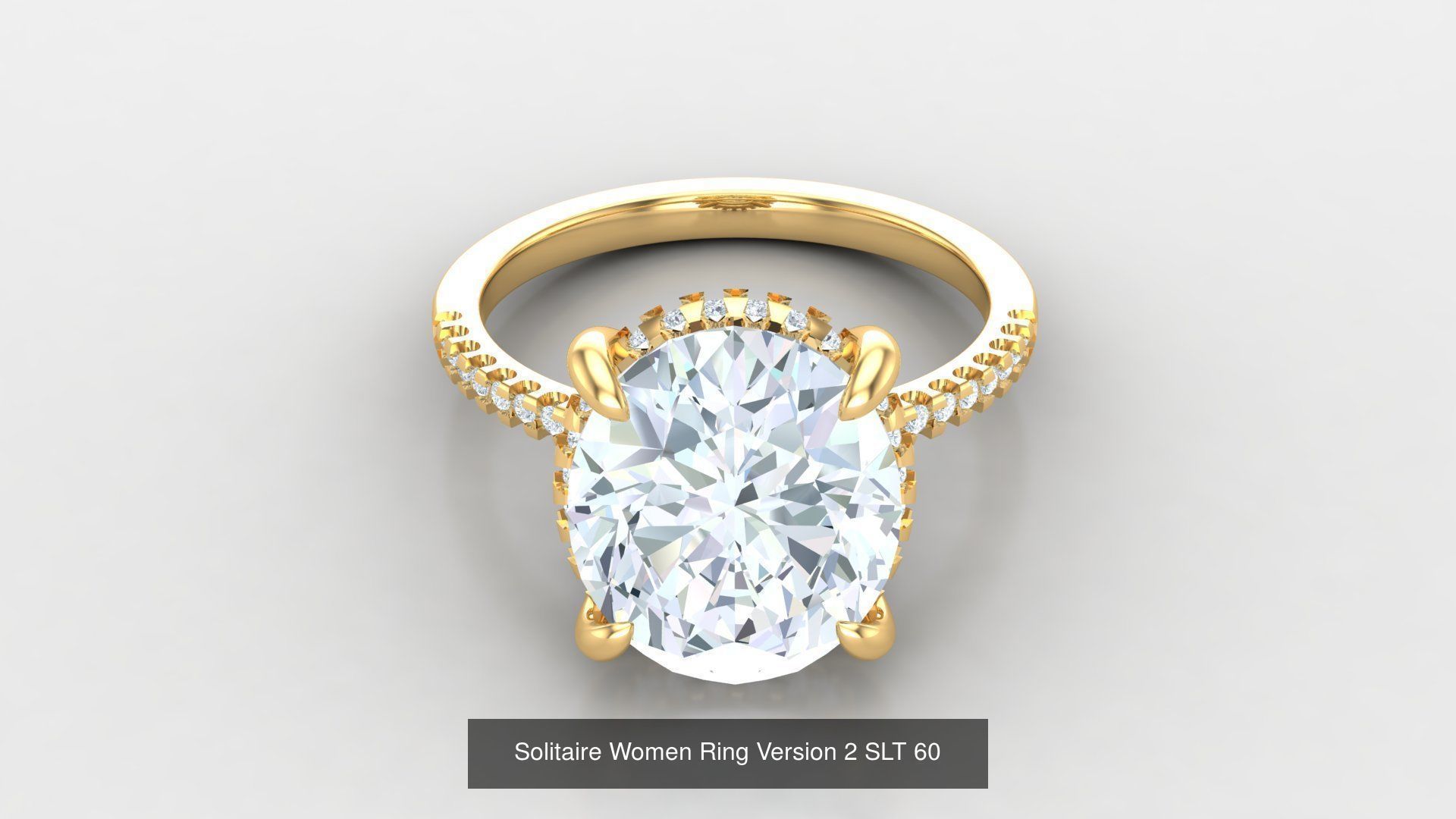 Bulk Sell 100 Solitaire Women Ring Version 2 3D Model Collection_55