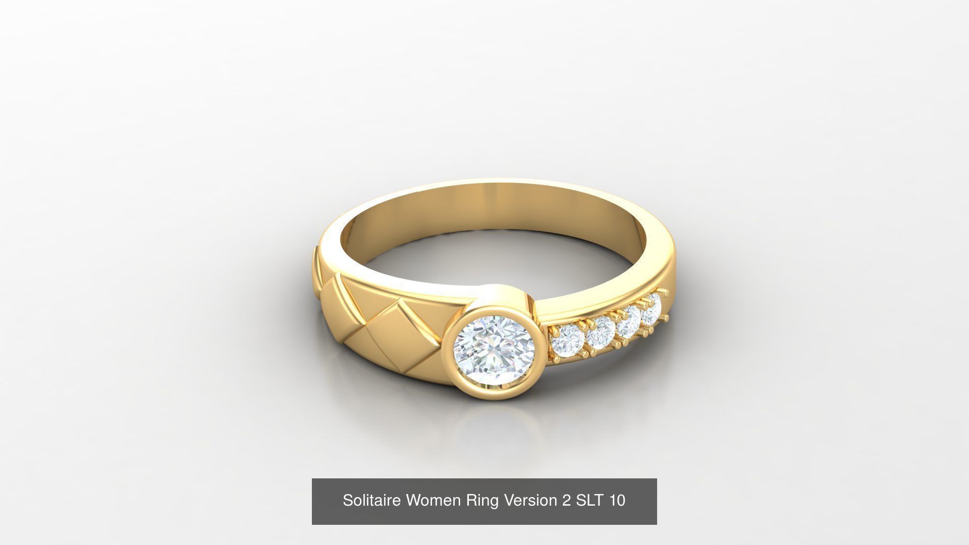 Bulk Sell 100 Solitaire Women Ring Version 2 3D Model Collection_111