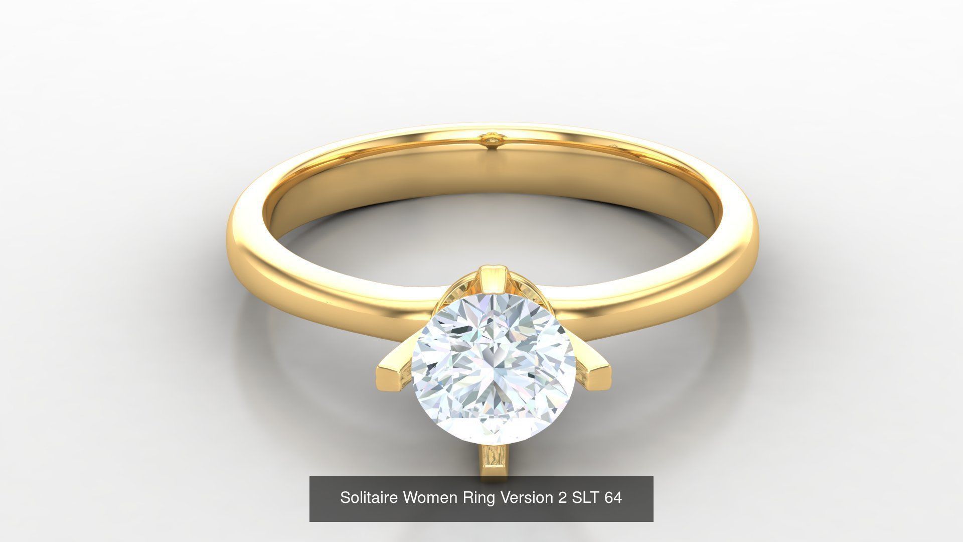 Bulk Sell 100 Solitaire Women Ring Version 2 3D Model Collection_51