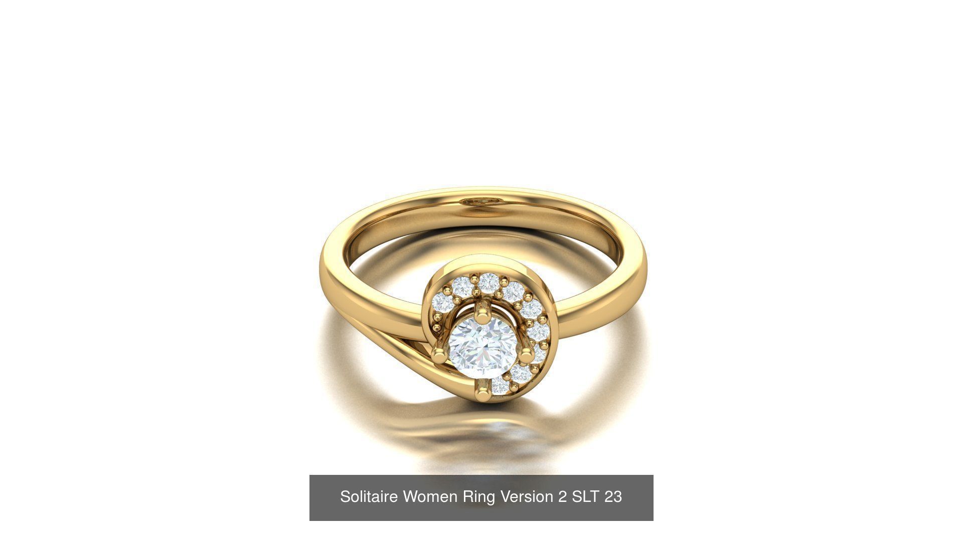 Bulk Sell 100 Solitaire Women Ring Version 2 3D Model Collection_96