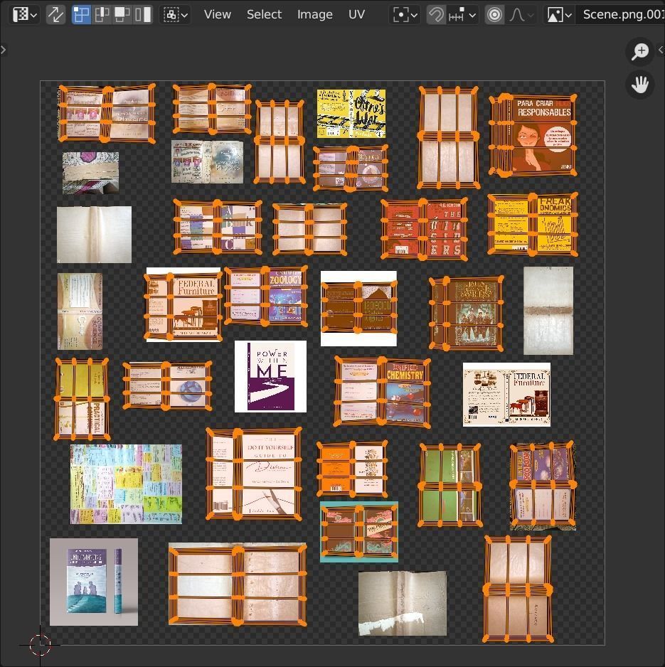 Bookset  24 books Low-poly 3D model_22