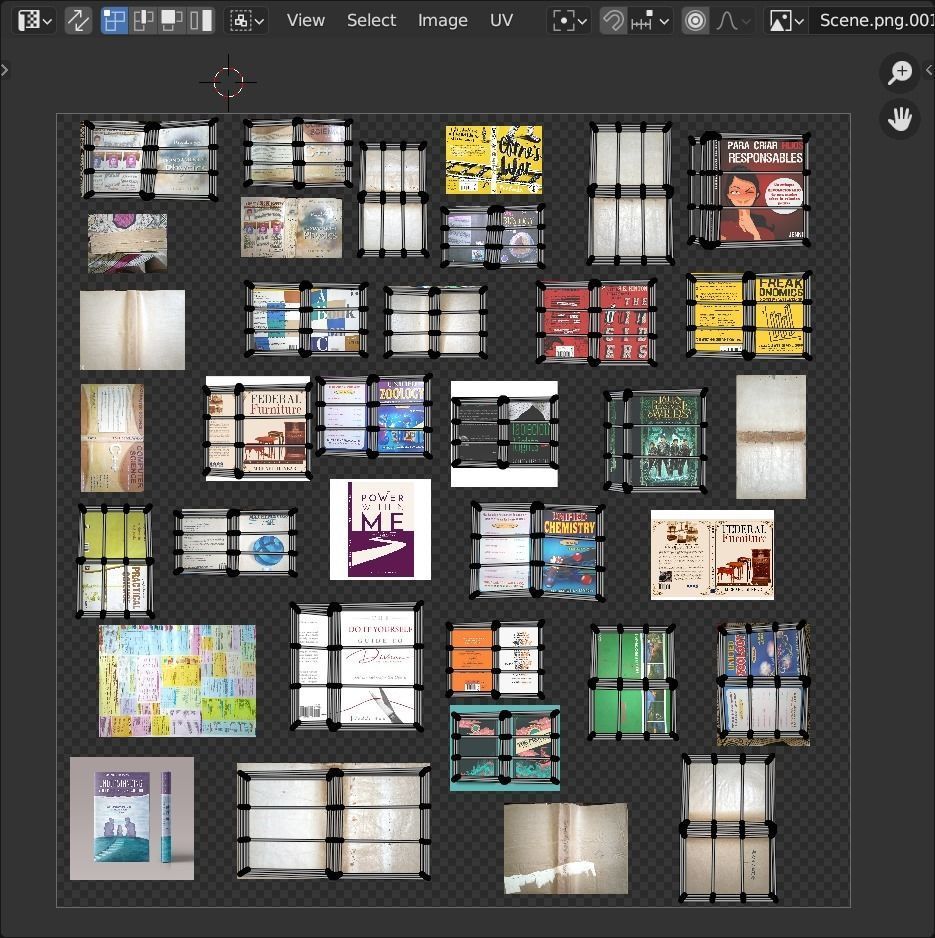 Bookset  24 books Low-poly 3D model_23