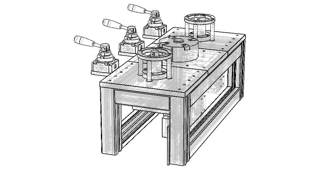 Air Gauge Station for Measuring Internal Diameters on 3 Steps 3D model