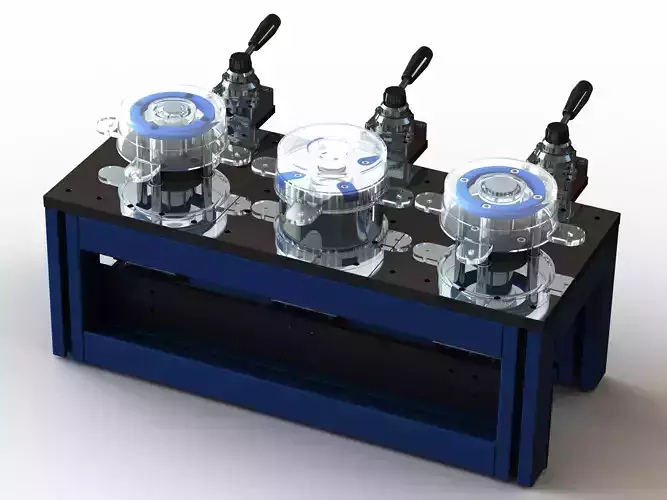 Air Gauge Station for Measuring Internal Diameters on 3 Steps