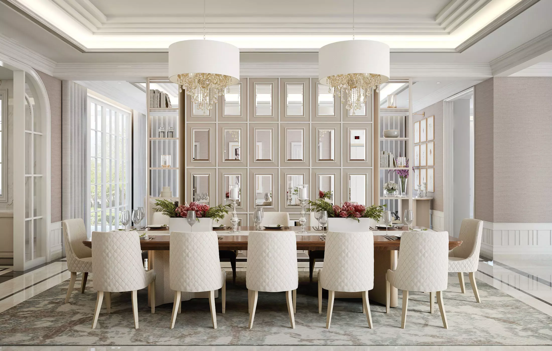 Simple Classic House 3D model_0