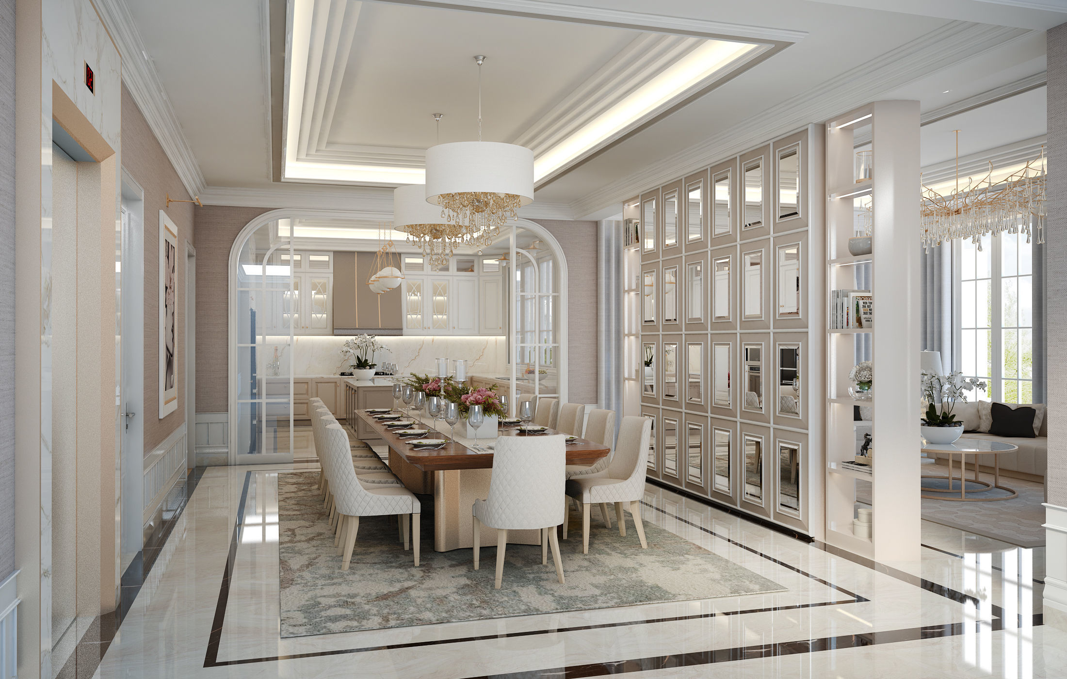 Simple Classic House 3D model_2