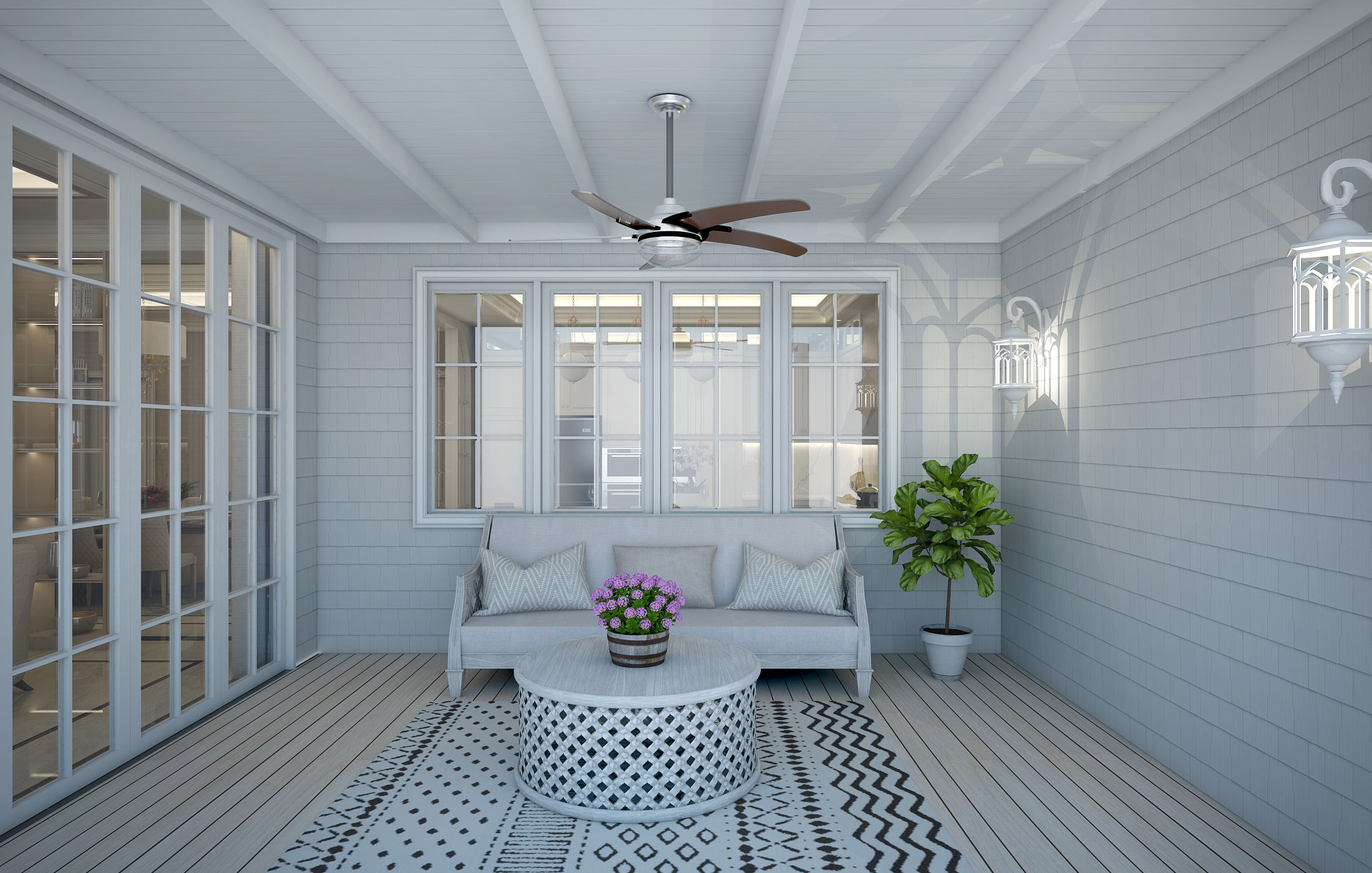 Simple Classic House 3D model_19