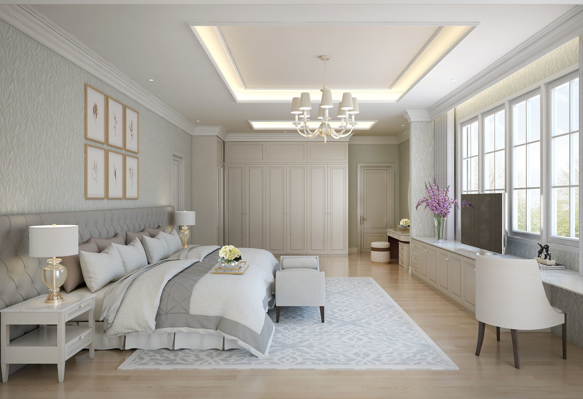 Simple Classic House 3D model_15