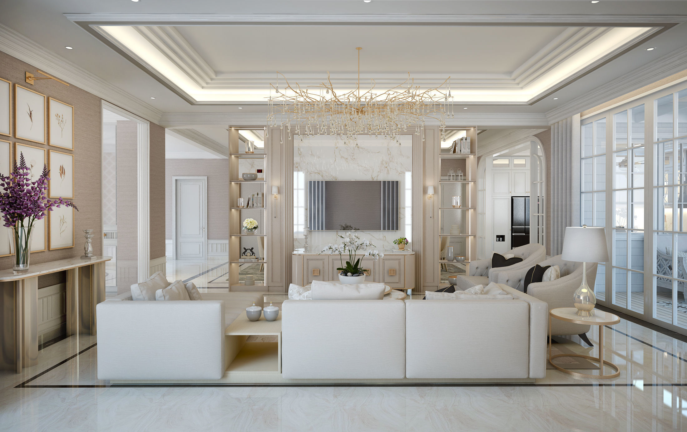 Simple Classic House 3D model_9