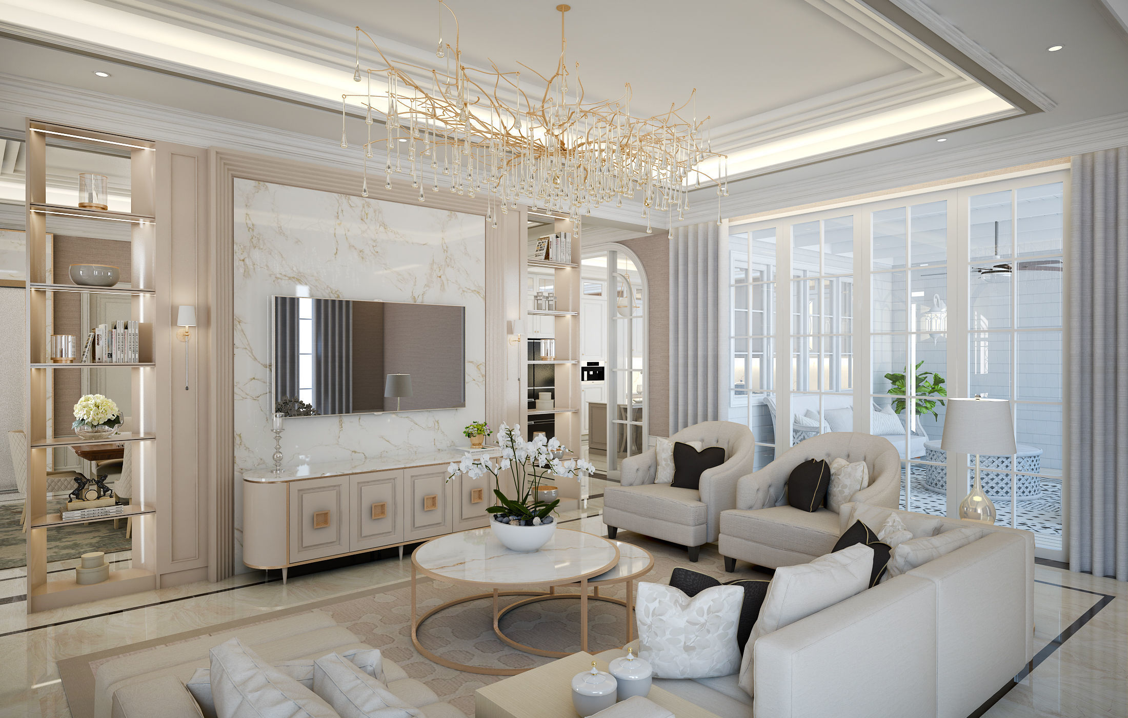 Simple Classic House 3D model_8