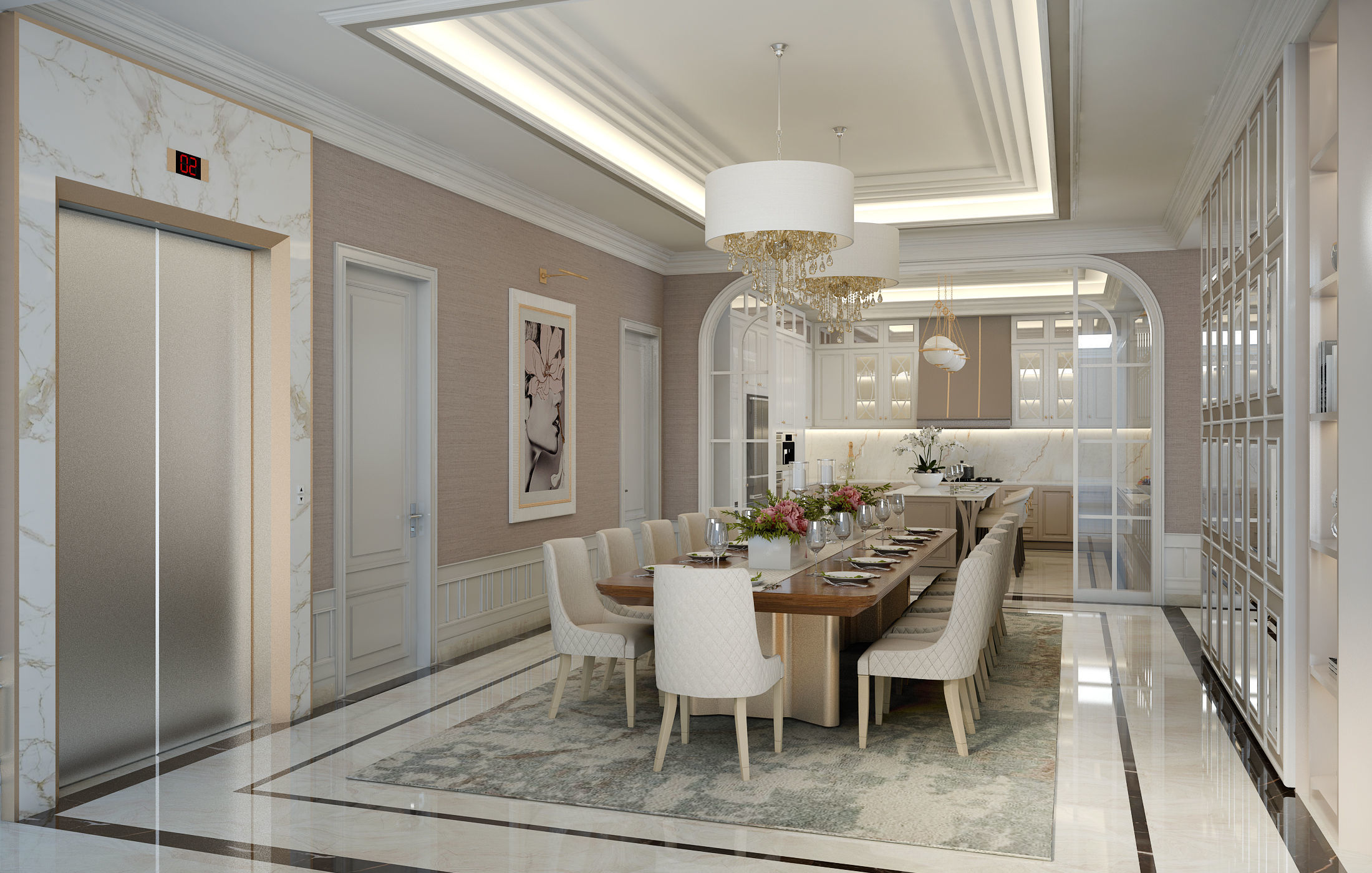 Simple Classic House 3D model_4