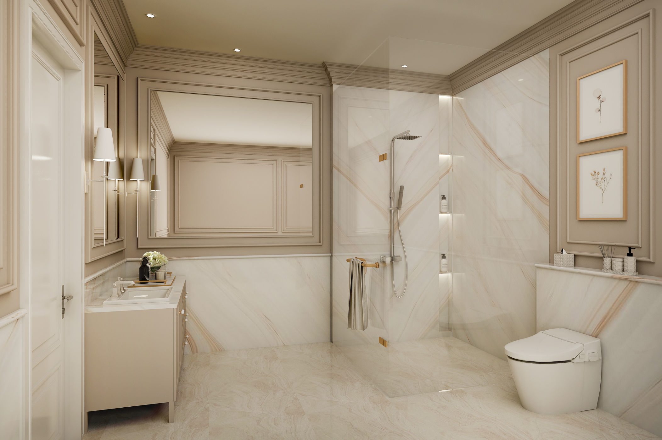 Simple Classic House 3D model_18