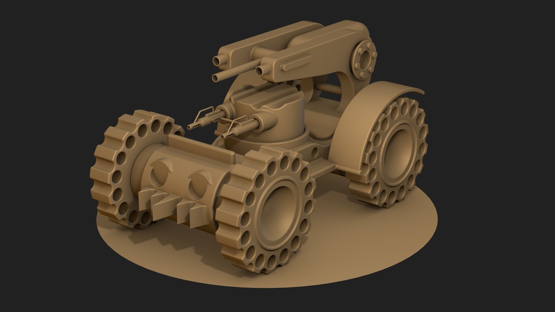 Military vehicle toy 3D model_4
